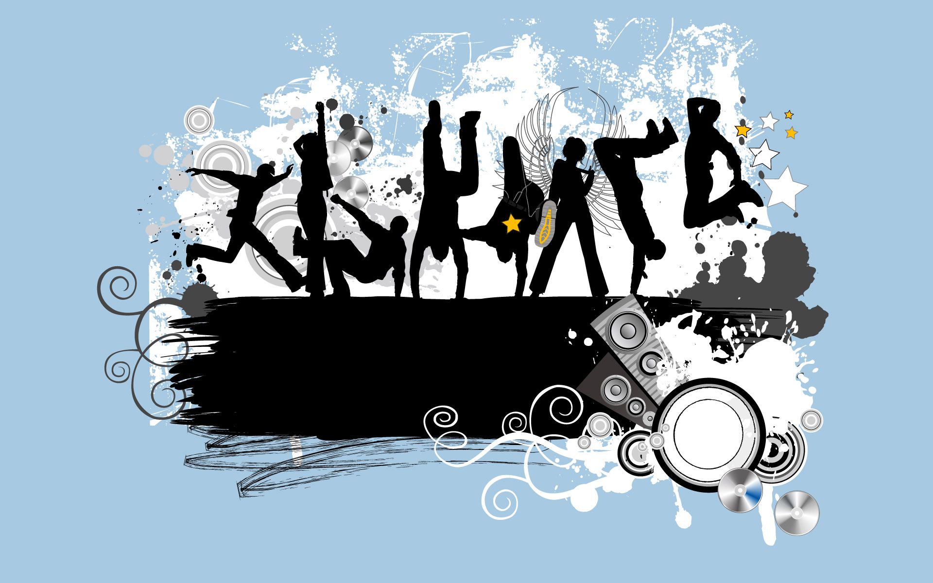 Ballerino hip hop effetto particelle, 1600x900 900p, Laptop