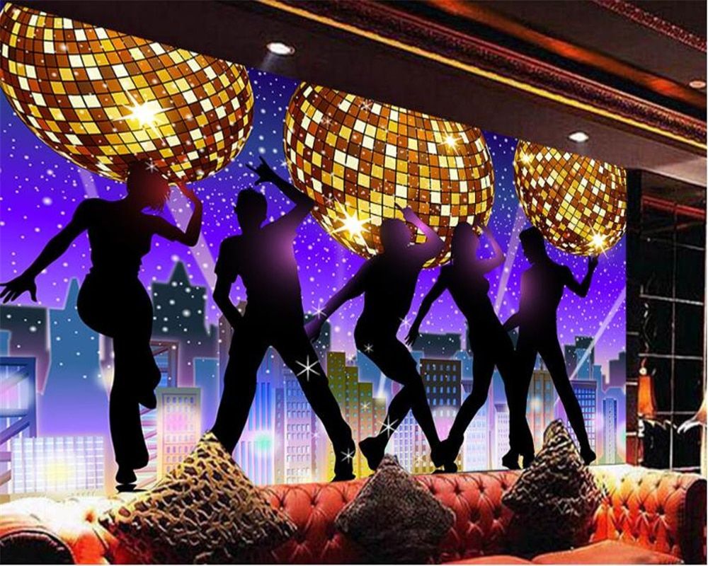 Sagome ballerini con sfere disco, 1000x800 HD, Desktop