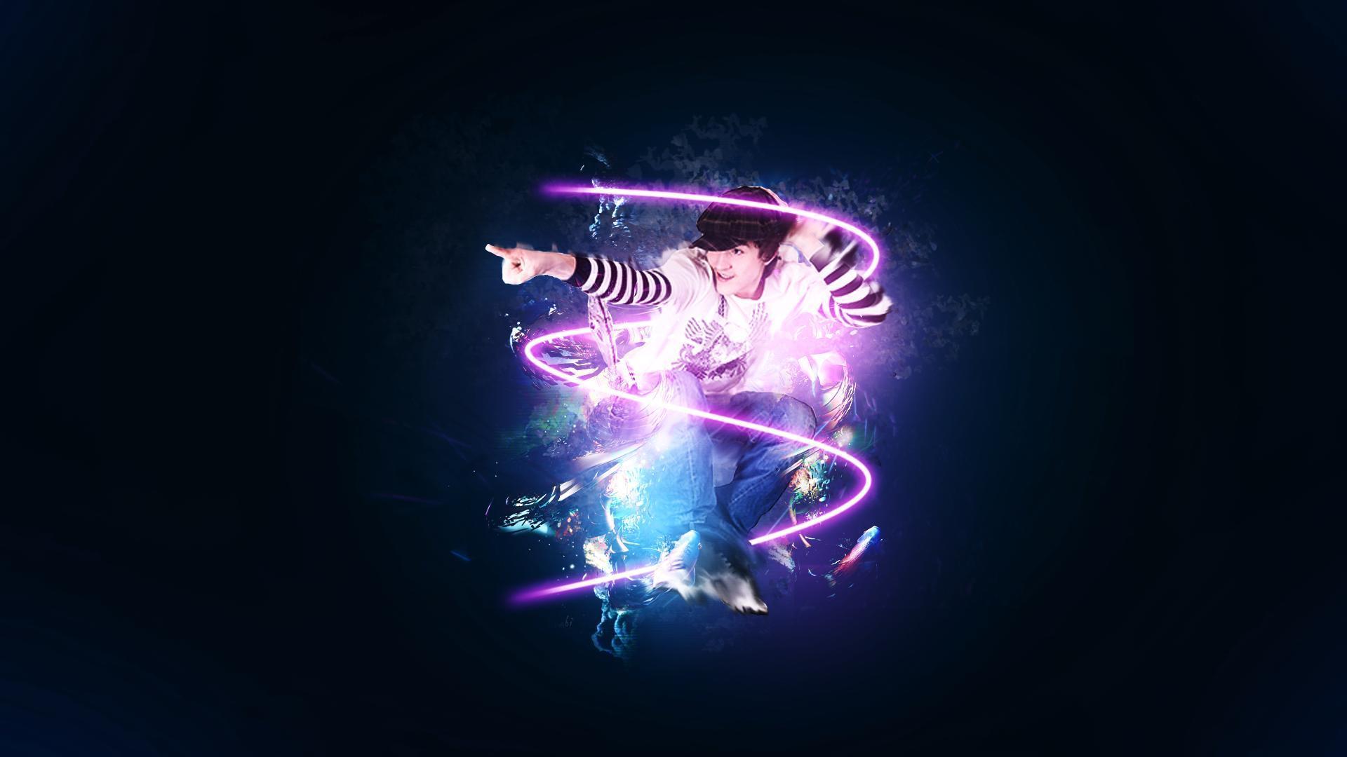 Ballerini elettronici 3D neon, 1024x768 HD, Laptop