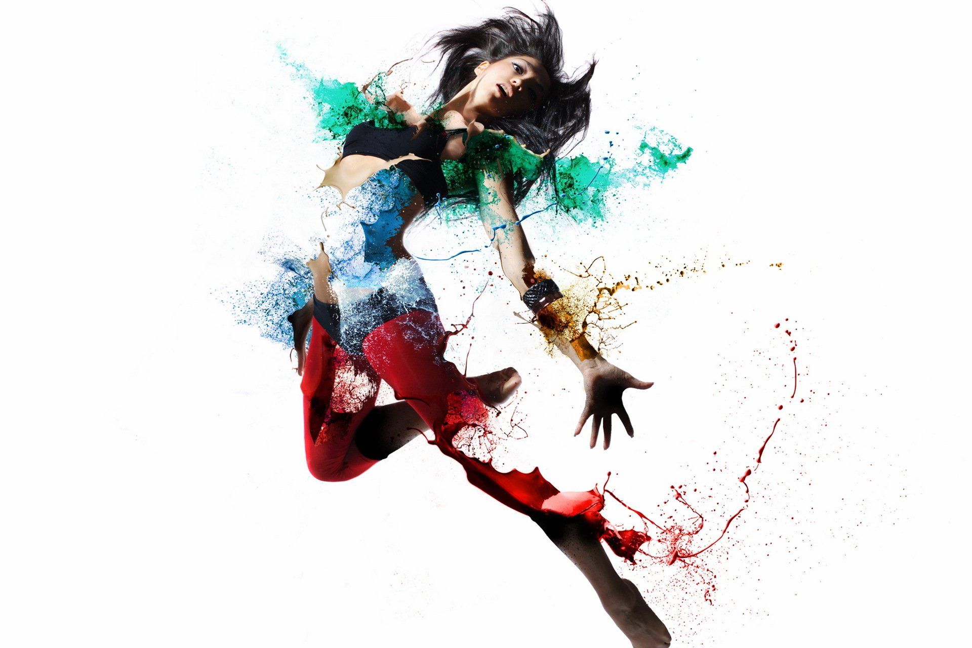 Ballerina astratta con particelle luminose, 1600x1000 HD Ready, Laptop