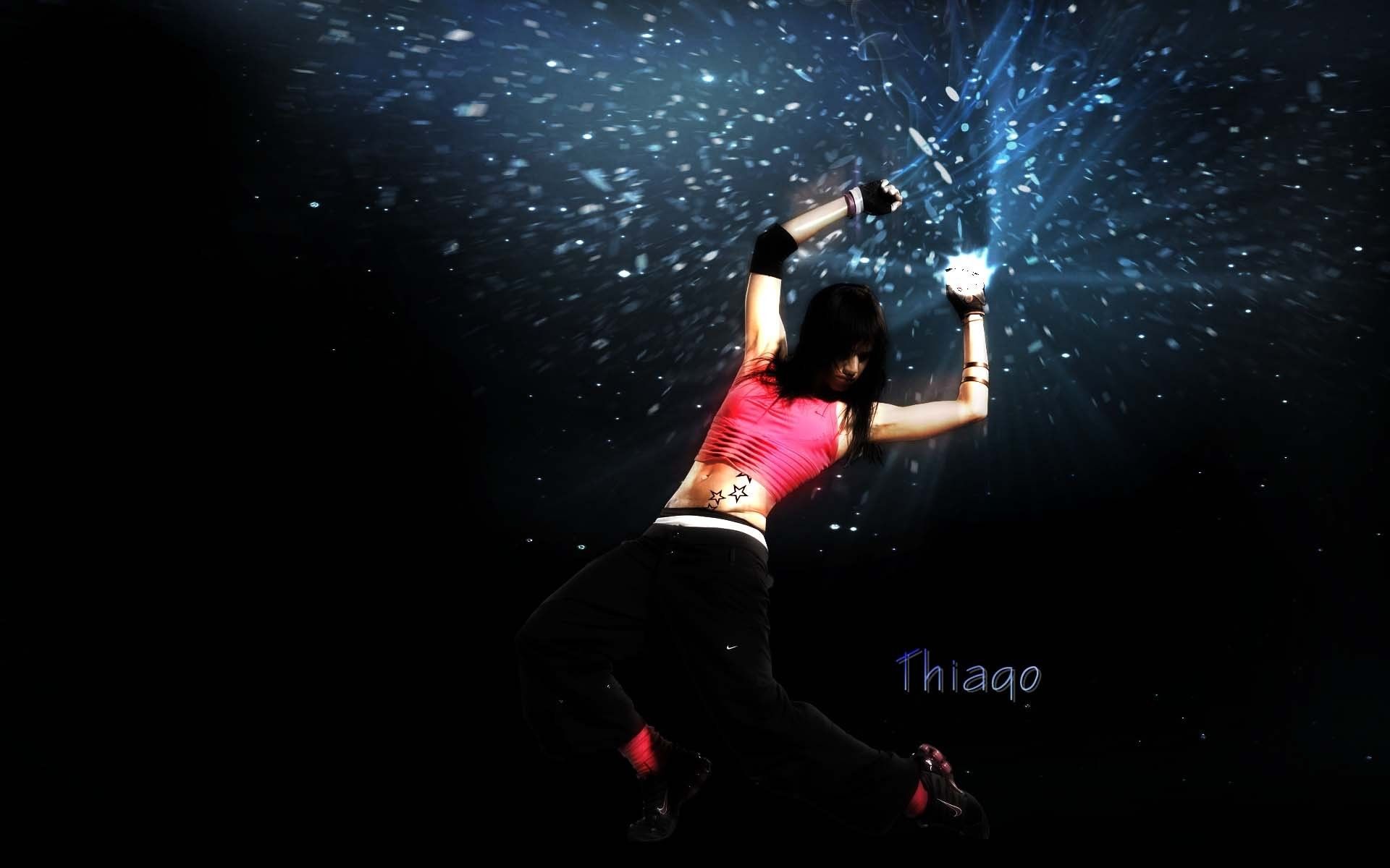 Ballerina in movimento con particelle, 1920x1200 WUXGA, PC Desktop