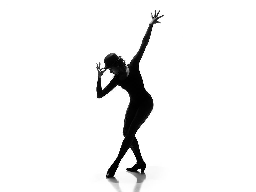 Silhouette danzatrice posa jazz, 1024x768 HD, Desktop