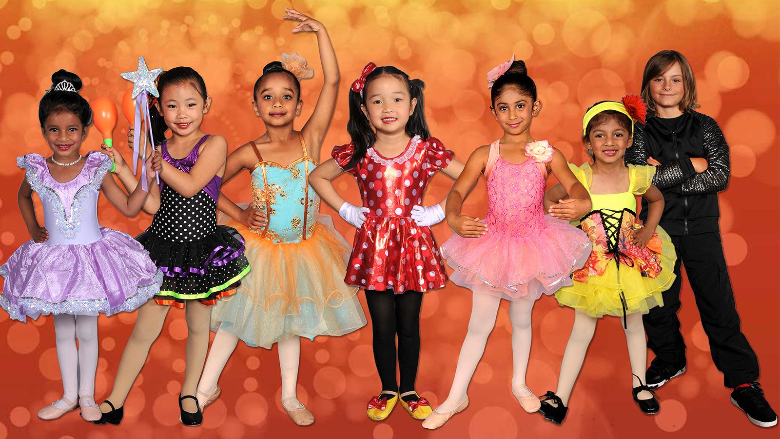 Bambine in costumi da danza, 1600x900 900p, Desktop
