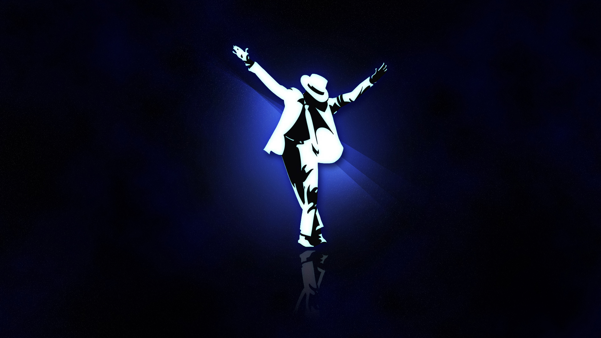 Silhouette danzatore stile Michael Jackson blu, Re del Pop, 1920x1080 Full HD, PC