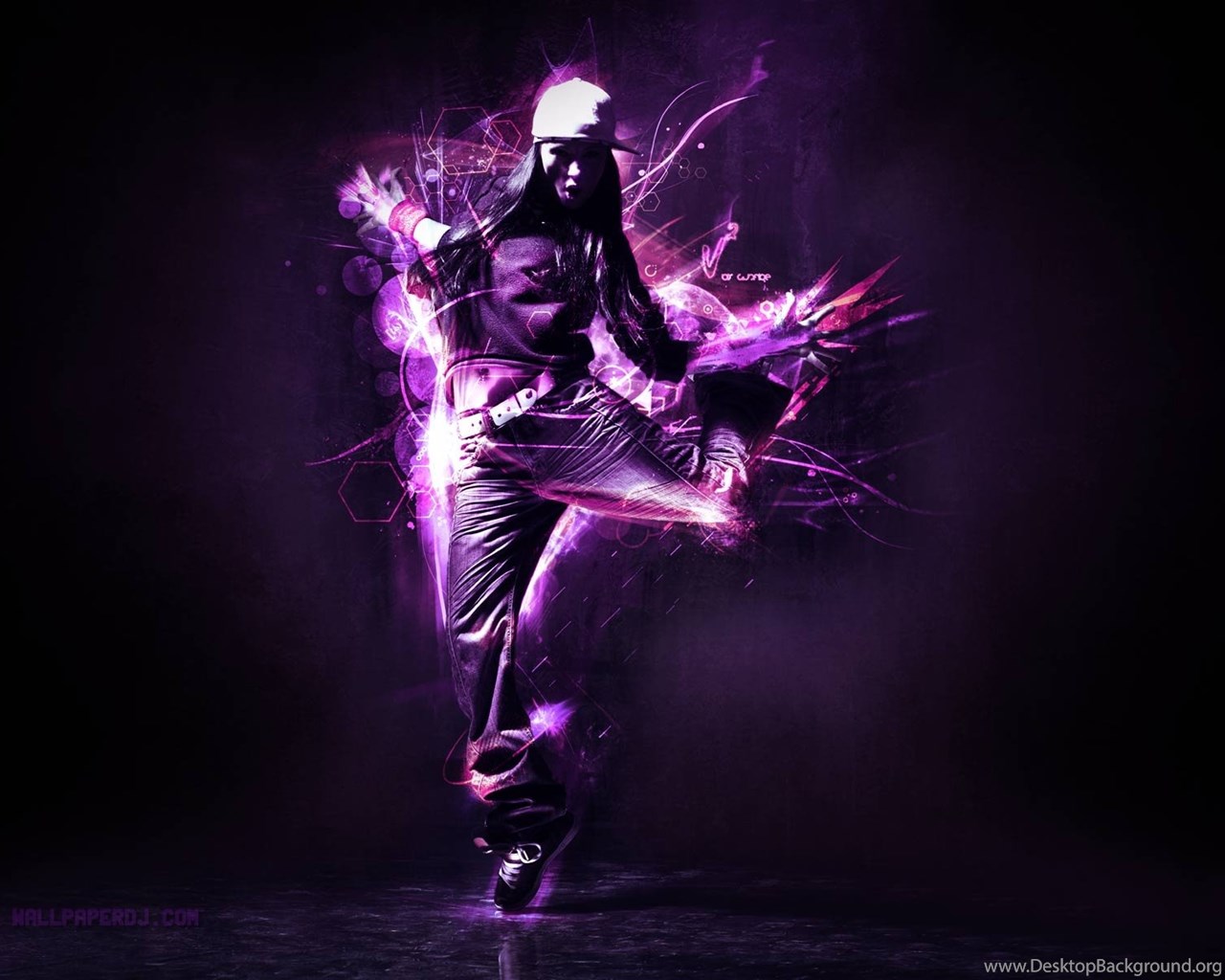 Ballerino hip hop viola astratto, 1280x1024 720p, PC