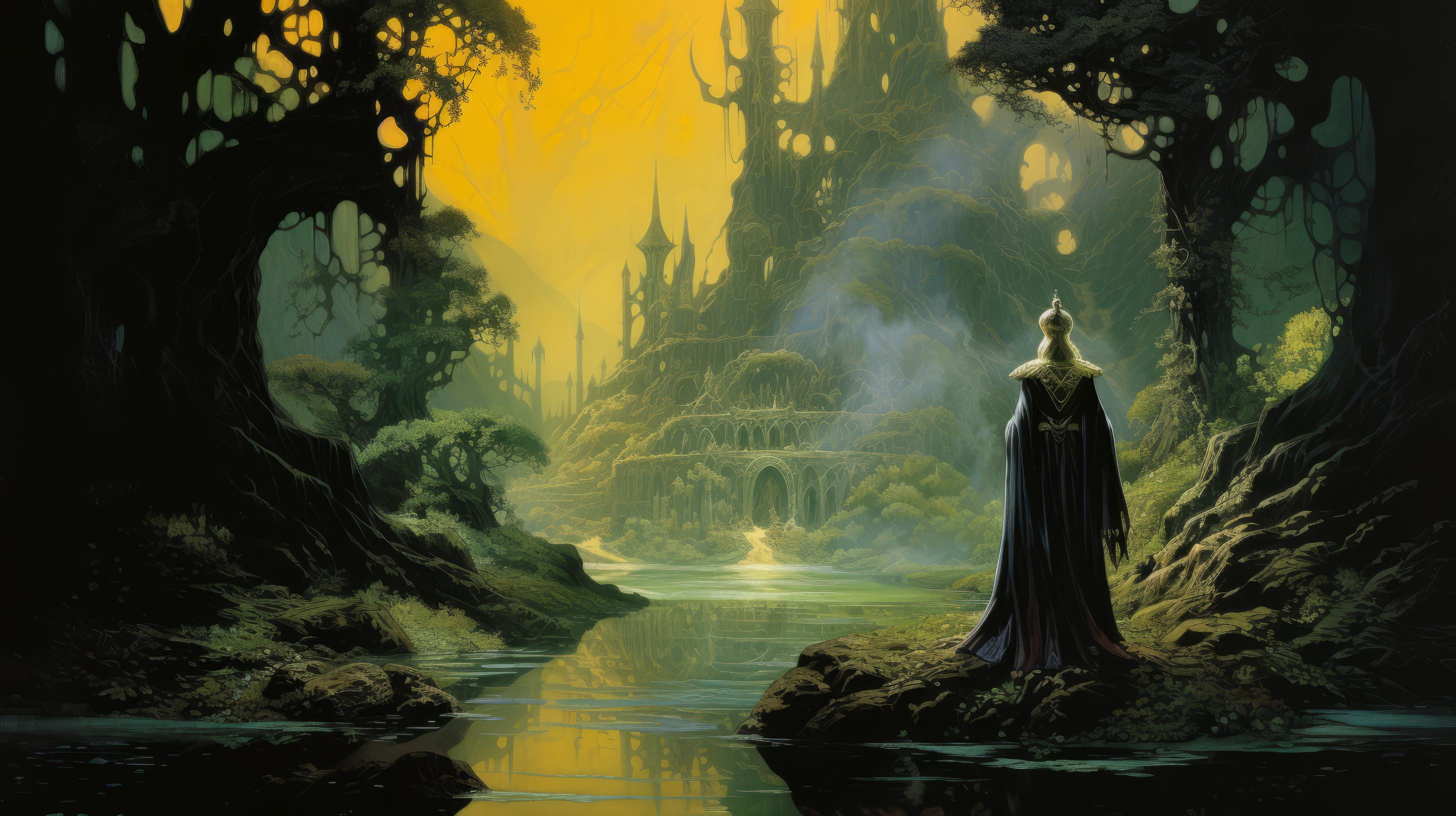Figura incappucciata foresta oscura, 2912x1632 2K, PC