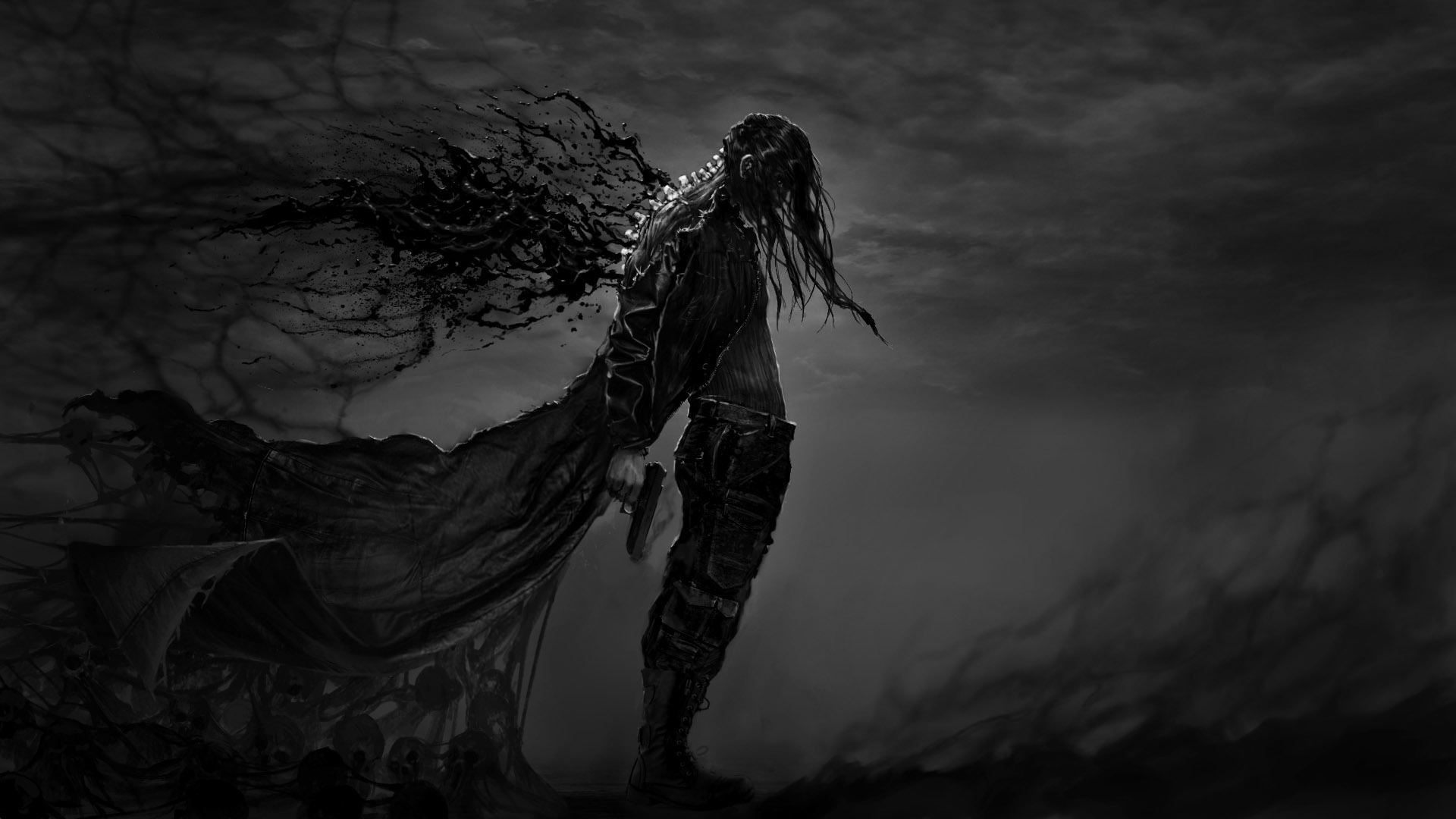 guerriero oscuro capelli fumo, 1920x1080 1080p, Laptop