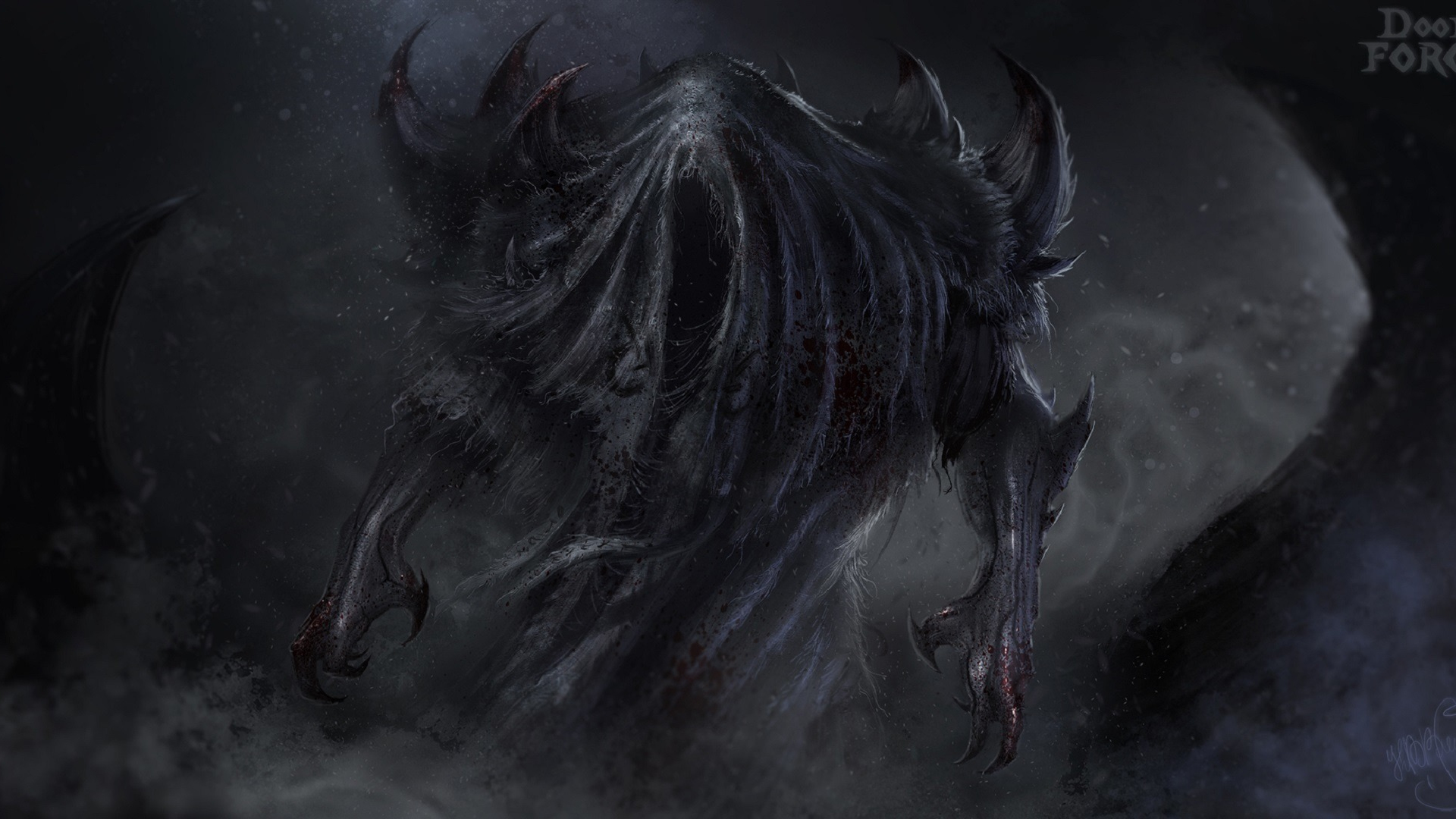 Mostro oscuro con corna, 1920x1080 Full HD, Laptop
