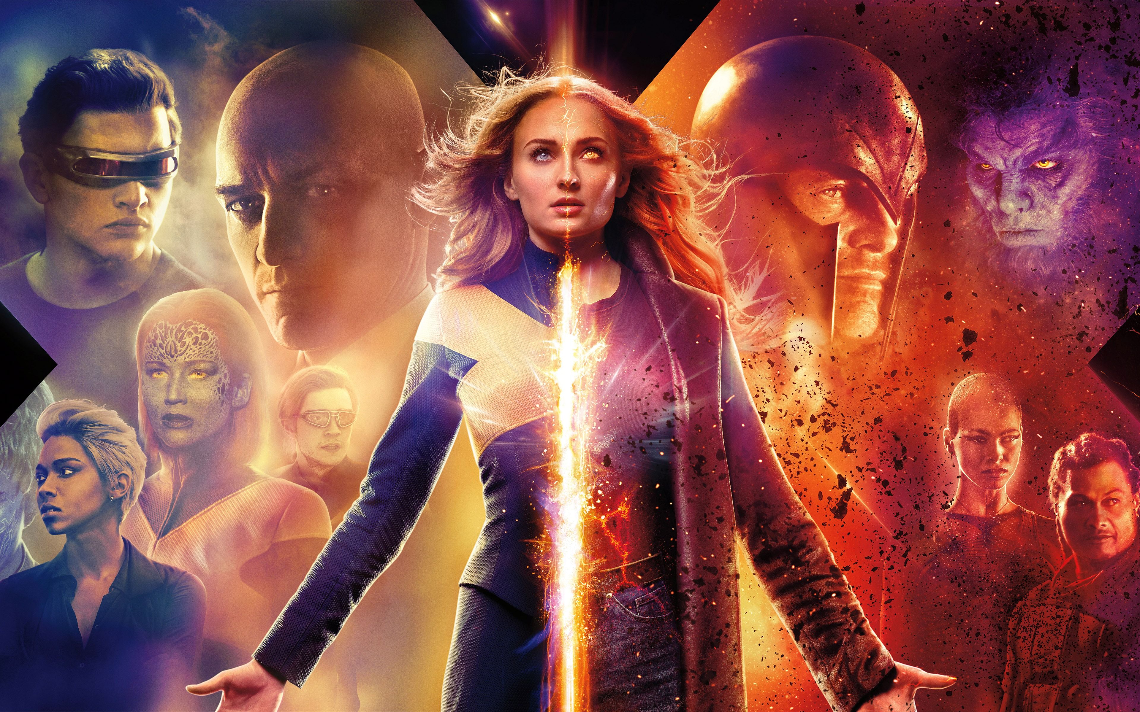 Dark Phoenix poster X-Men, 3840x2400 Ultra HD, 4K TV