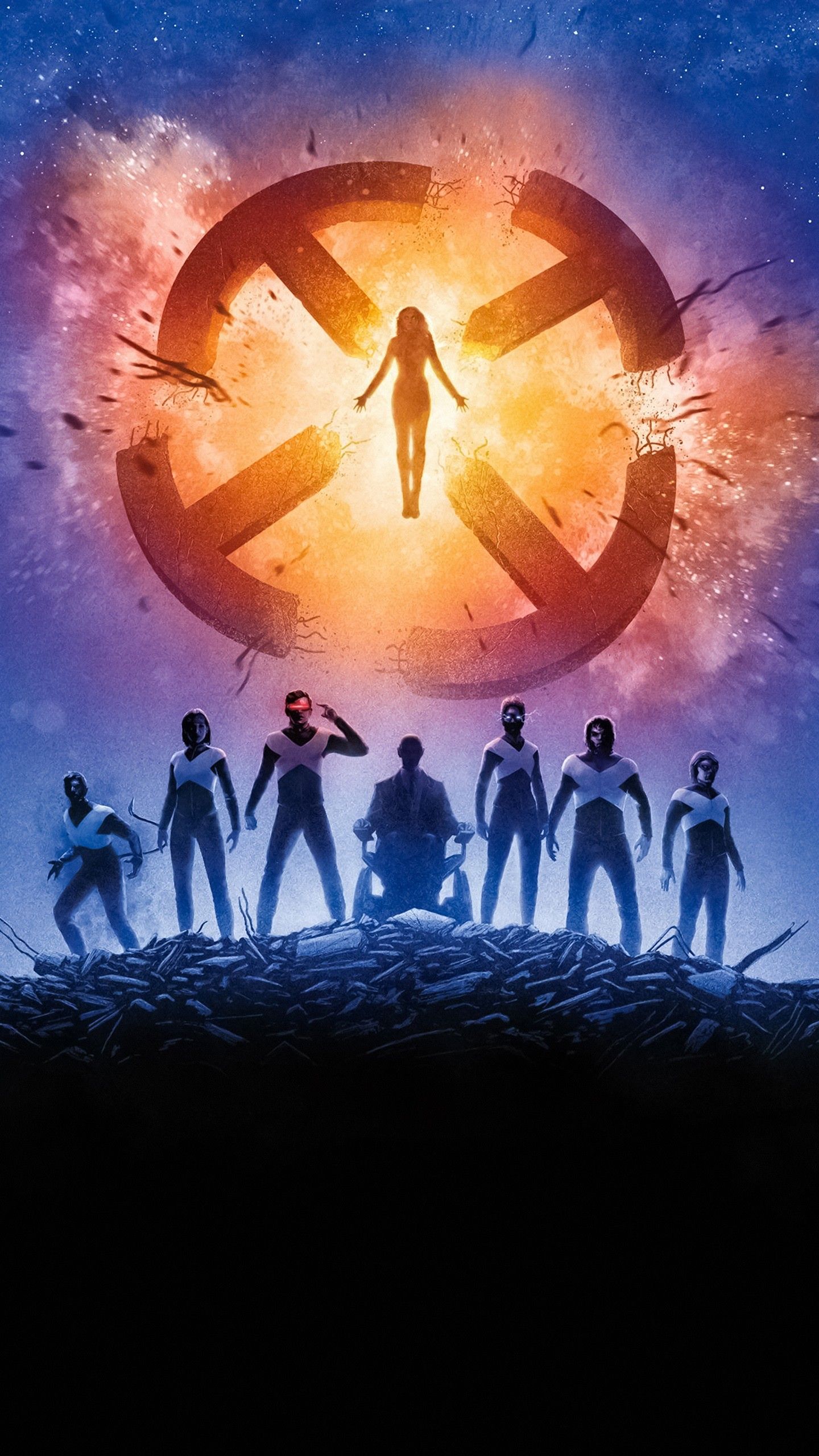 X-Men Dark Phoenix poster, 1440x2560 Full HD Verticale, iPhone