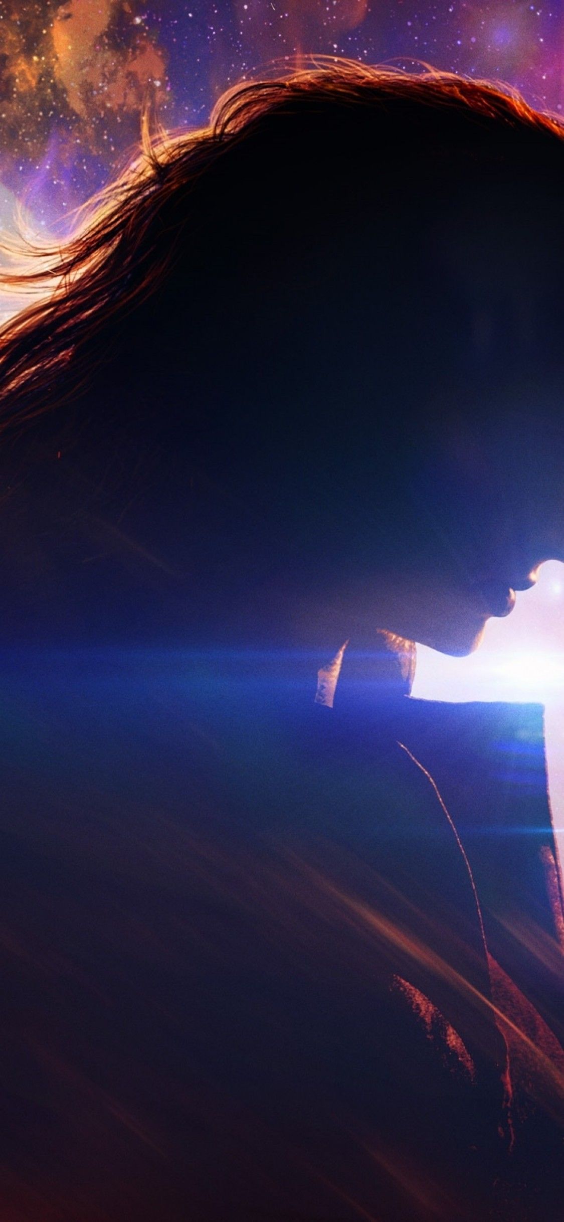 Jean Grey Dark Phoenix silhouette, 1125x2436 Full HD Verticale, iPhone