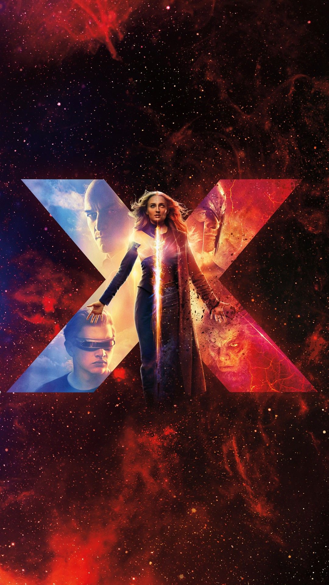 Dark Phoenix poster X-Men, 1080x1920 Full HD Verticale, iPhone