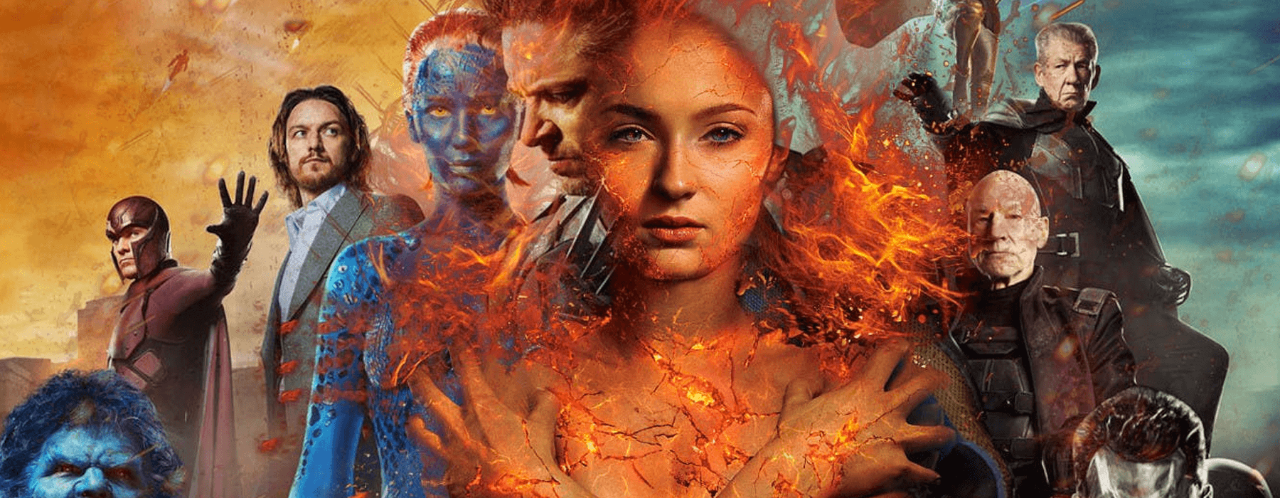 X-Men Dark Phoenix personaggi, 1800x700 Panoramico, Dual Screen