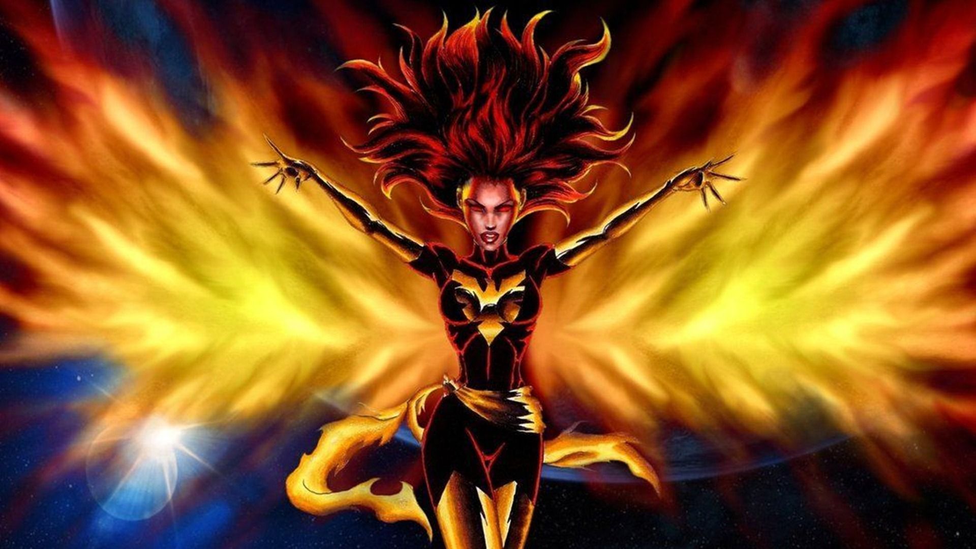 Dark Phoenix X-Men fuoco, 1920x1080 Full HD 1080p, Desktop