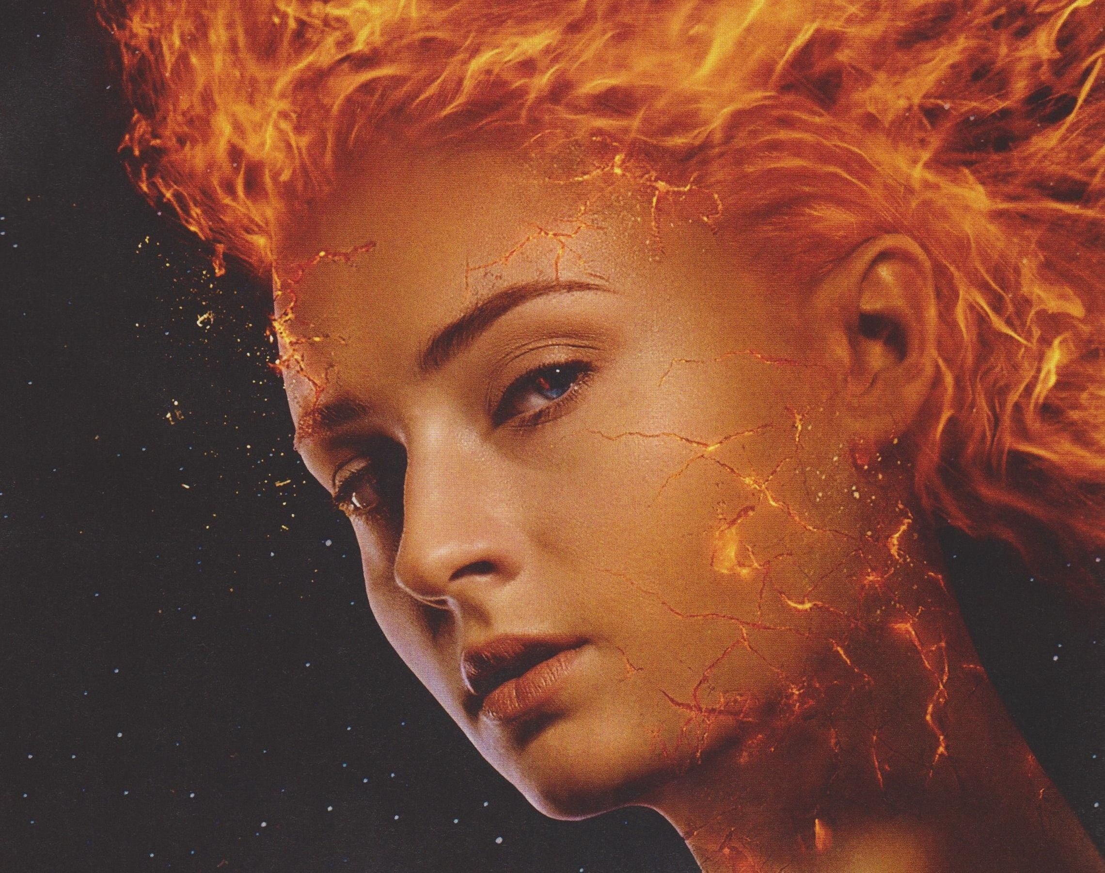 Dark Phoenix volto fiamme, 2280x1800 alta risoluzione, Desktop