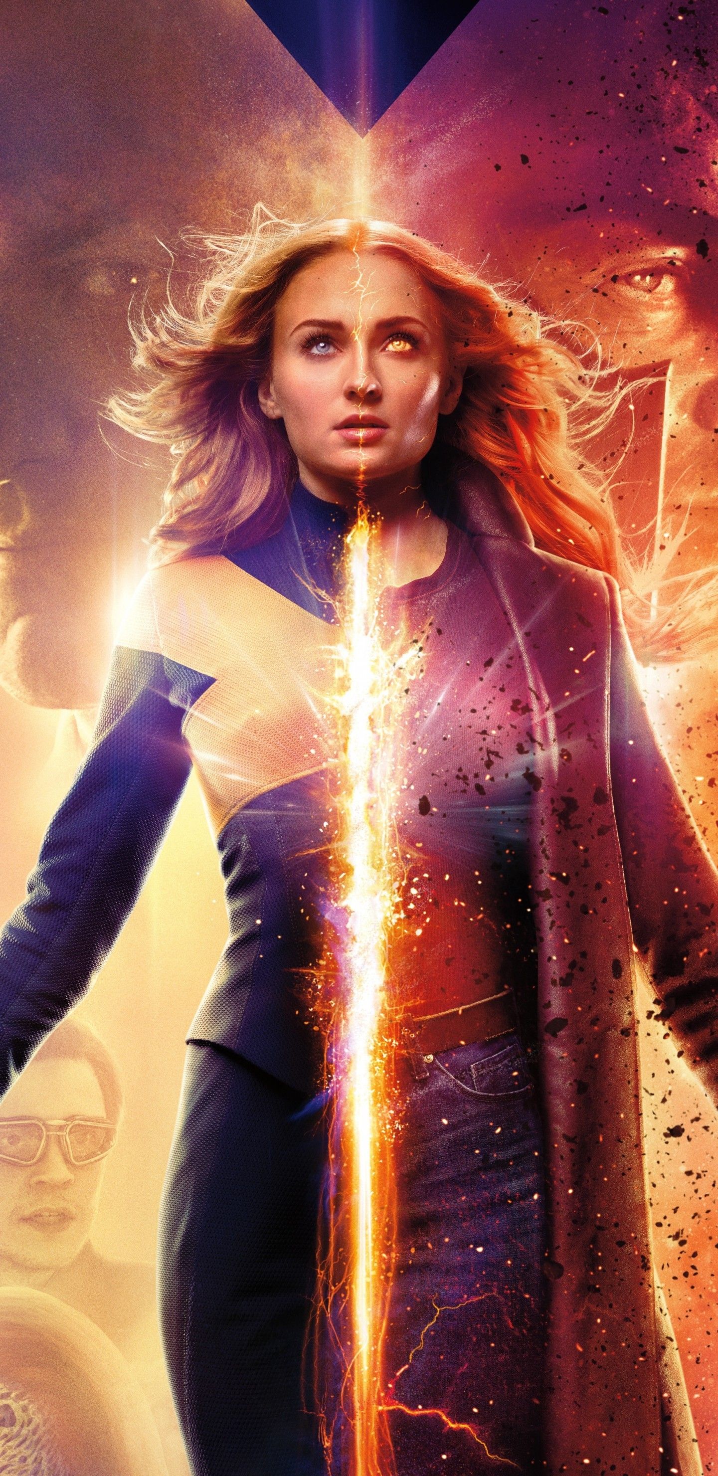 Dark Phoenix, Sophie Turner, X-Men, 1440x2960 Full HD Verticale, iPhone