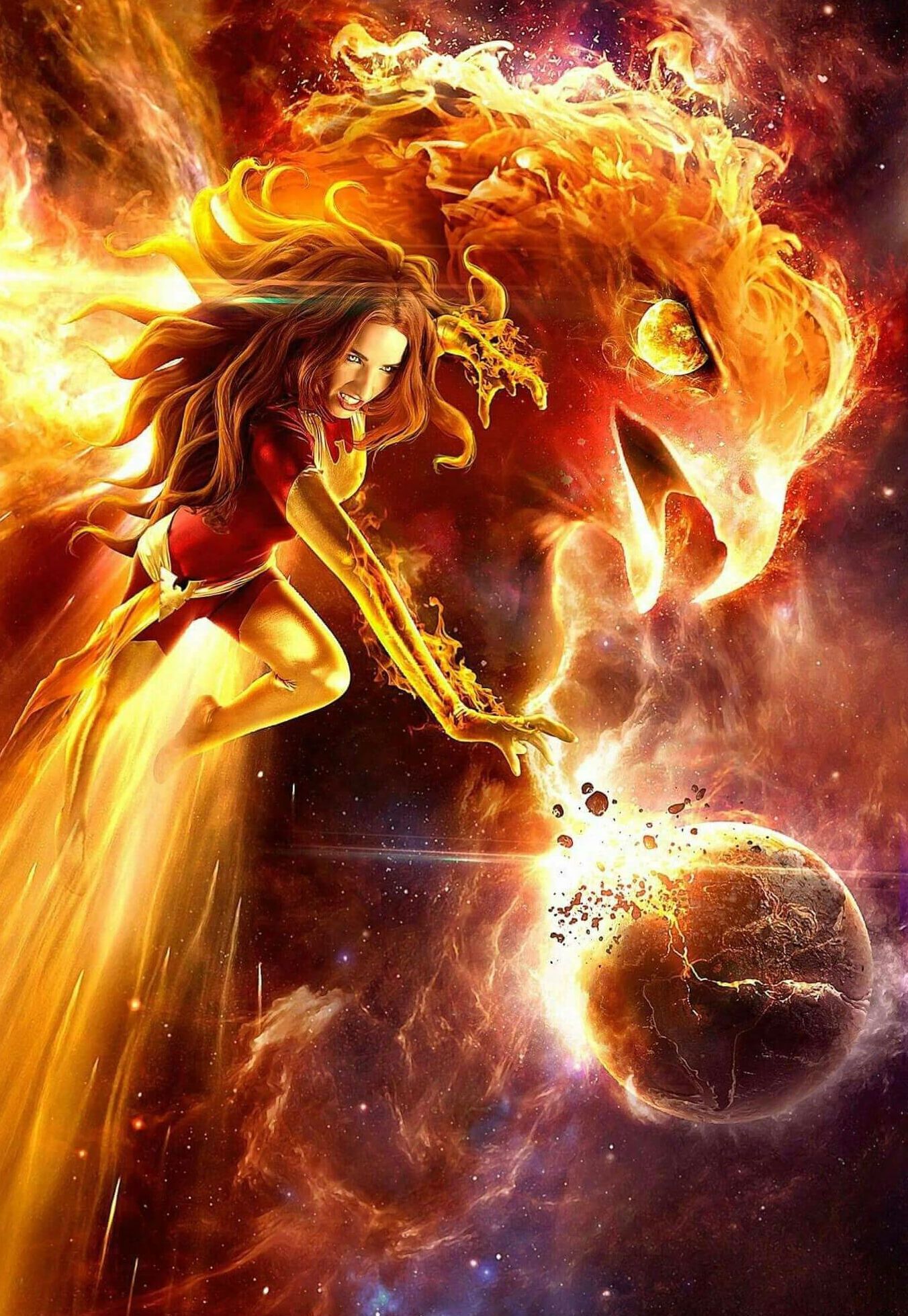Dark Phoenix Jean Grey Marvel, MCU, 1352x1958 Full HD Verticale, Smartphone