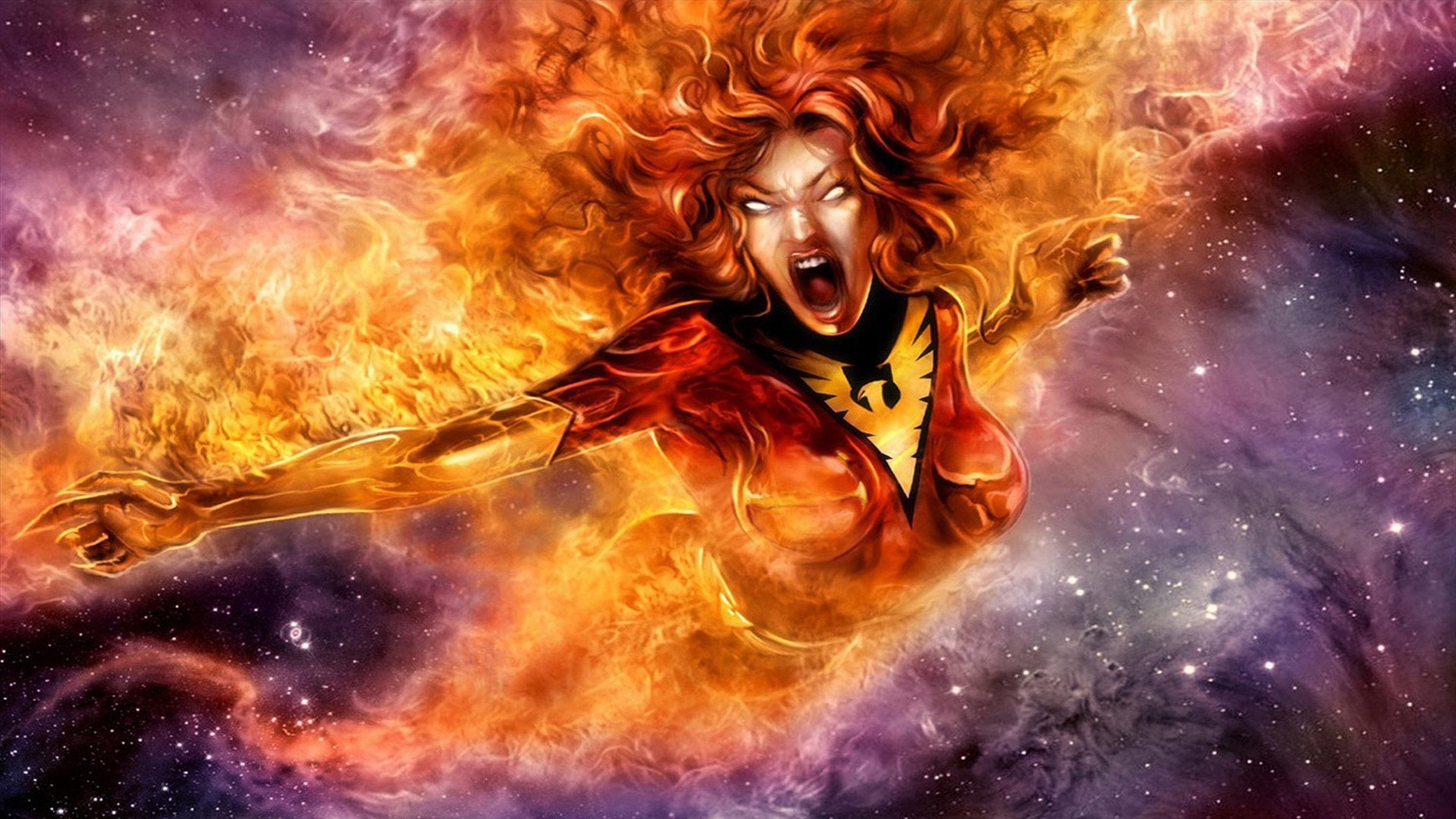 Dark Phoenix in fiamme spaziali, 3840x2160 UHD, Monitor 4K