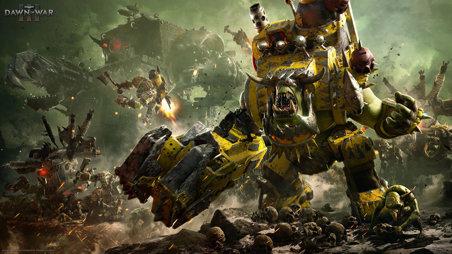 Dawn of War guerriero corazzato giallo, 1920x1080 Full HD, Laptop