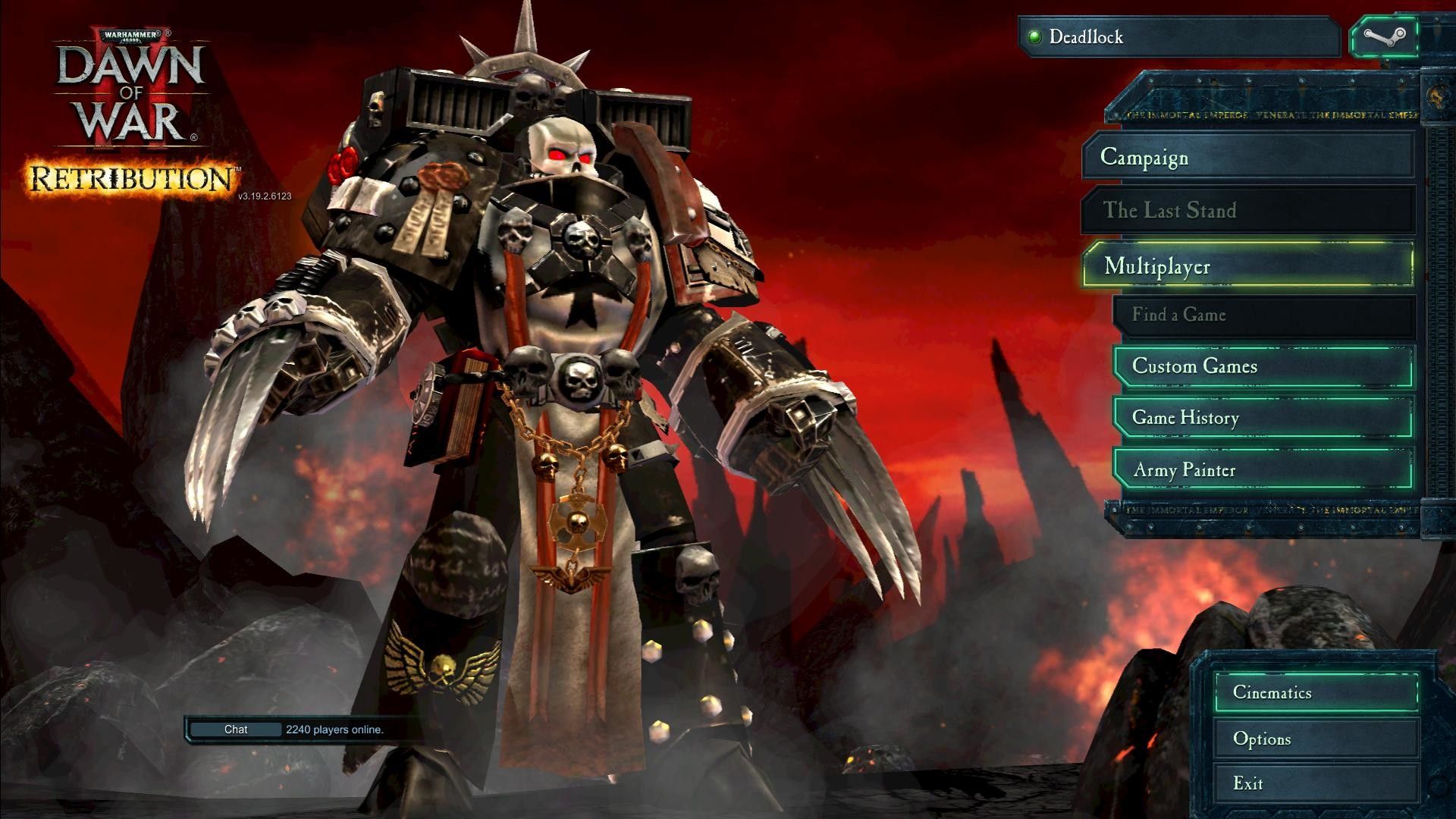 Dawn of War Retribution menu, 1920x1080 1080p, PC Desktop