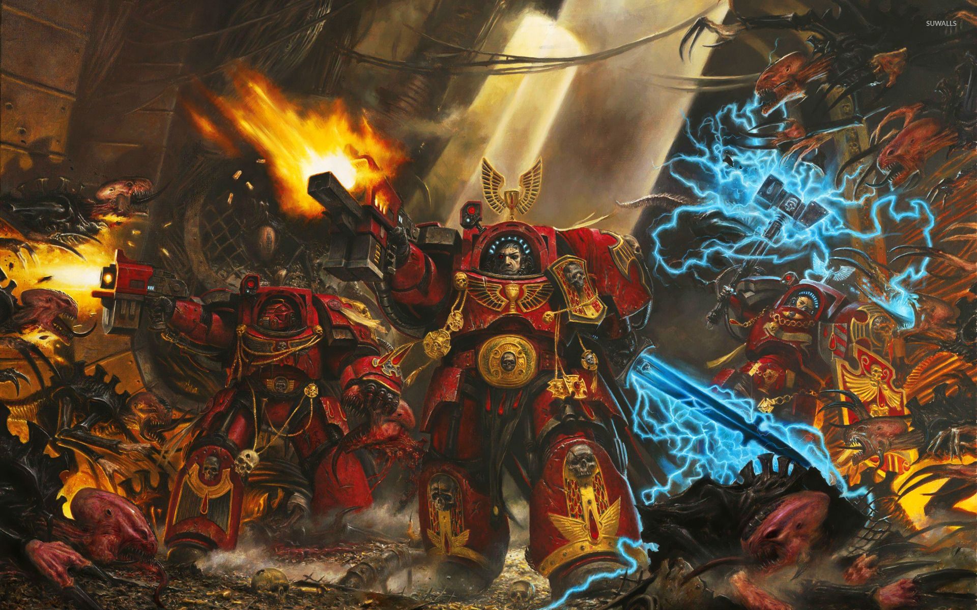 Space Marines Warhammer 40k battaglia, 1920x1200 Full HD+, PC