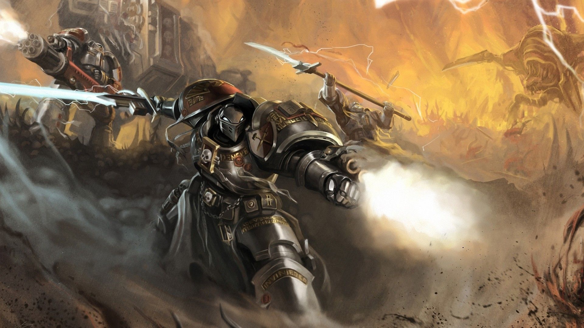 Space Marine Warhammer 40K battaglia, 1920x1080 Full HD, PC