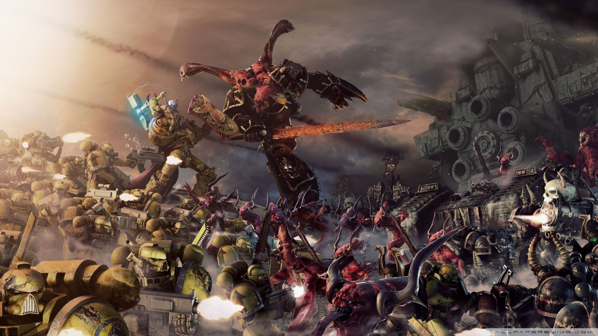 Battaglia Warhammer 40K eserciti, 2048x1152 2K, Desktop