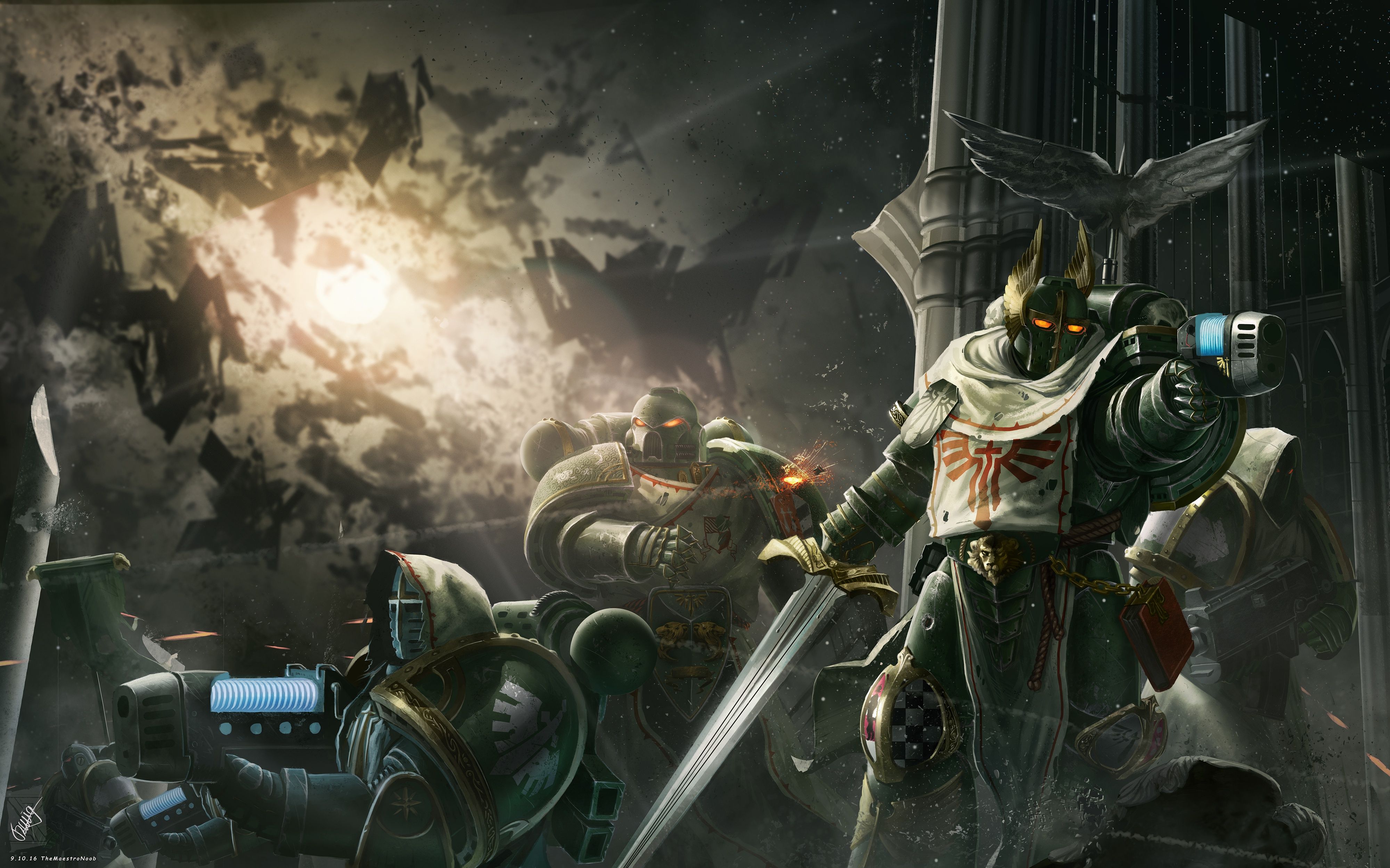 Space Marine Warhammer 40k battaglia, 4000x2500 4K, Desktop 4K
