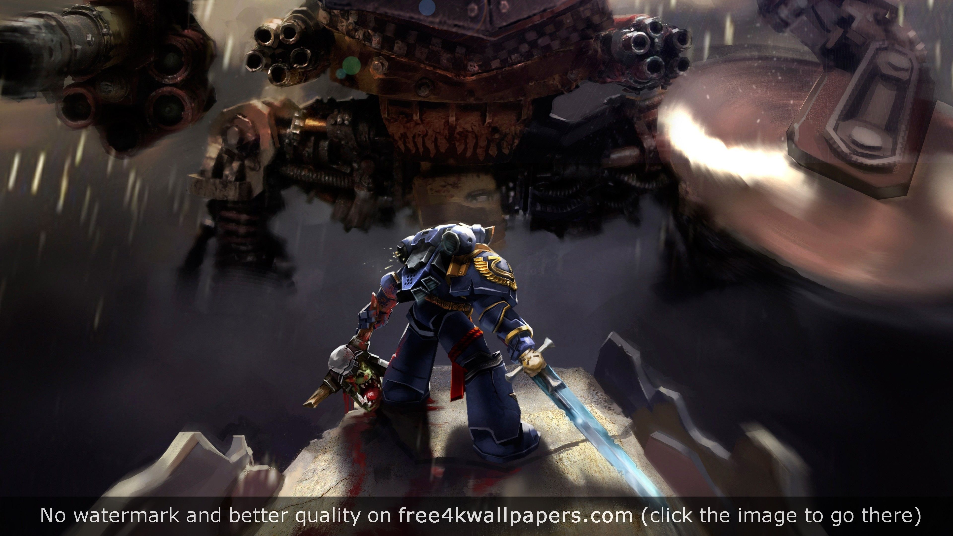 Space Marine Warhammer 40k battaglia, 3840x2160 4K, Desktop 4K