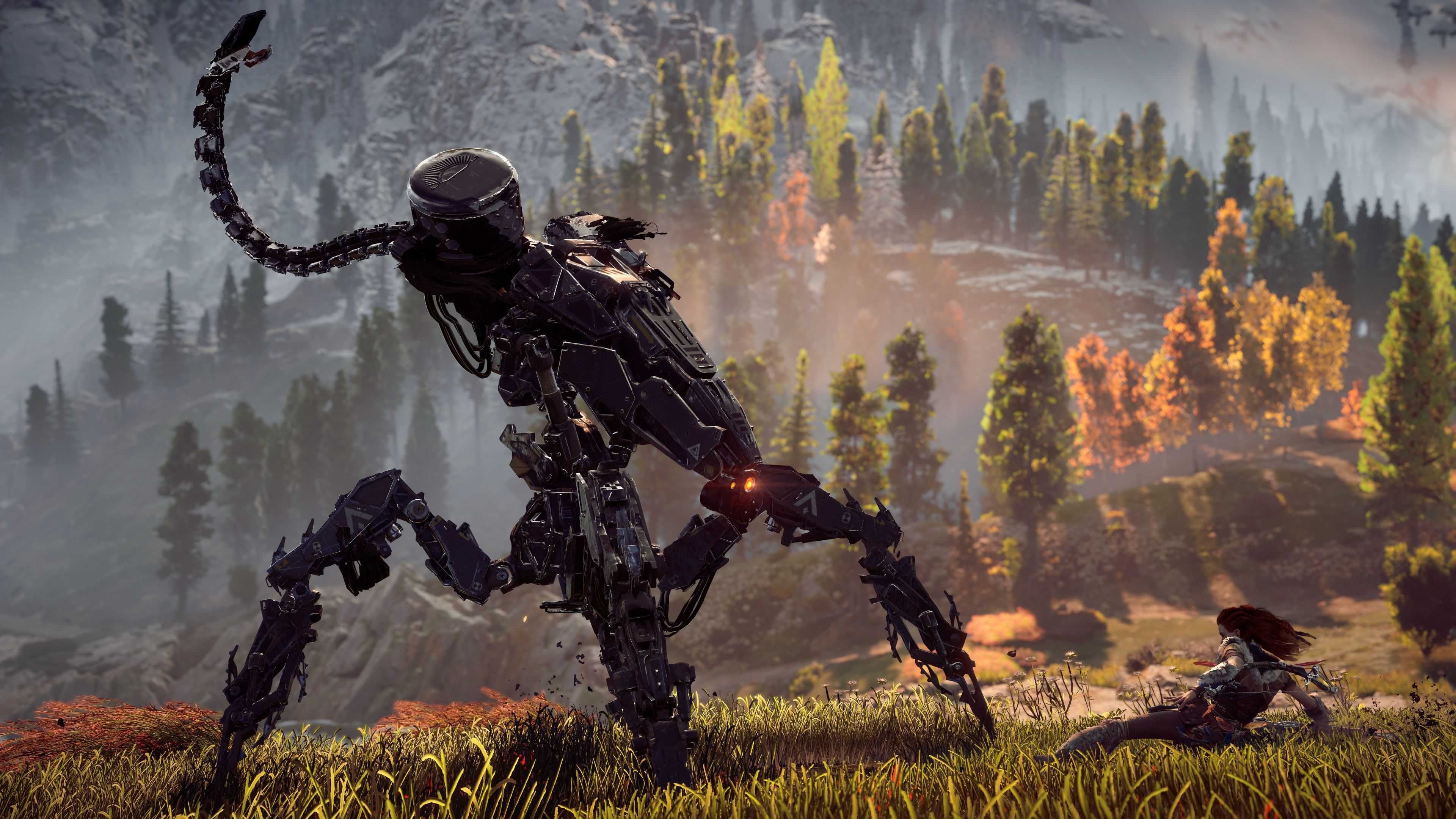Horizon Zero Dawn macchina robotica, action RPG, 3840x2160 4K, Desktop 4K