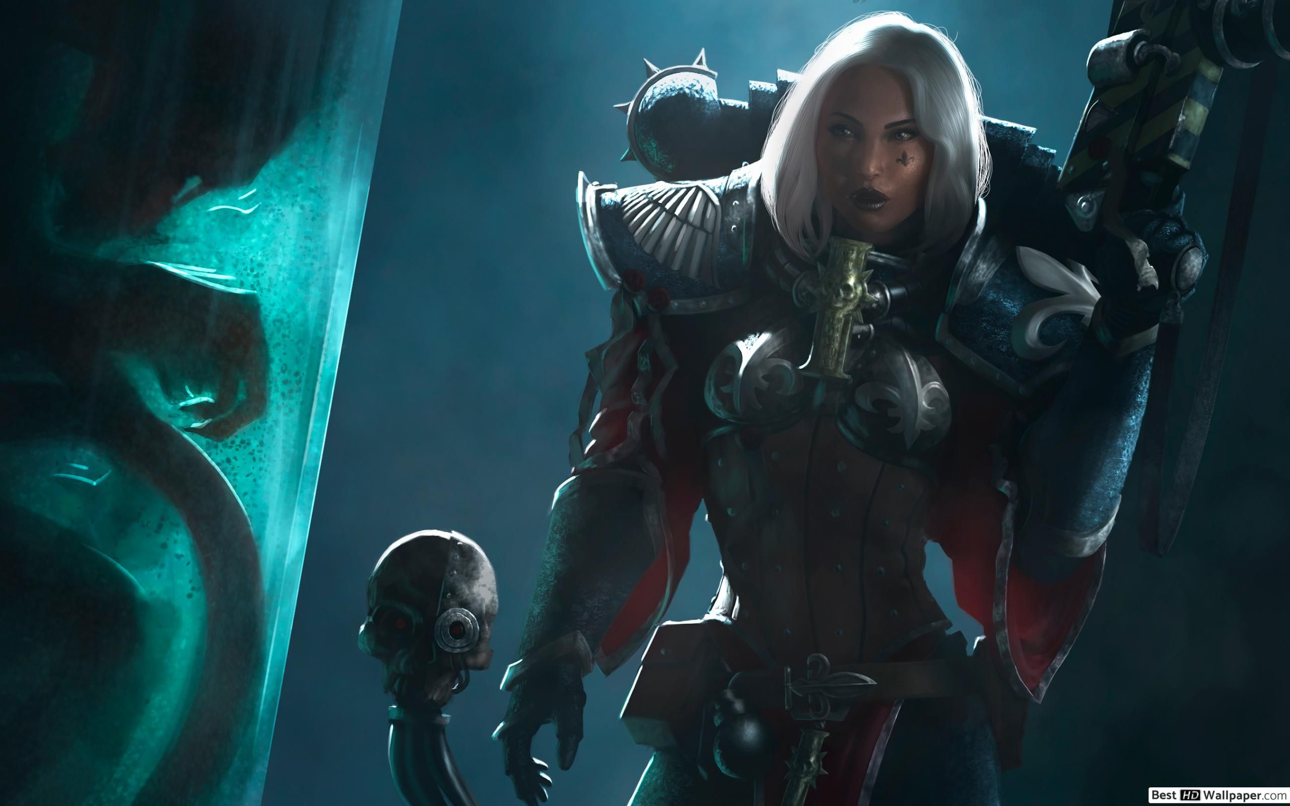 Guerriera Warhammer 40000 armatura, 2560x1600 2K+, Laptop