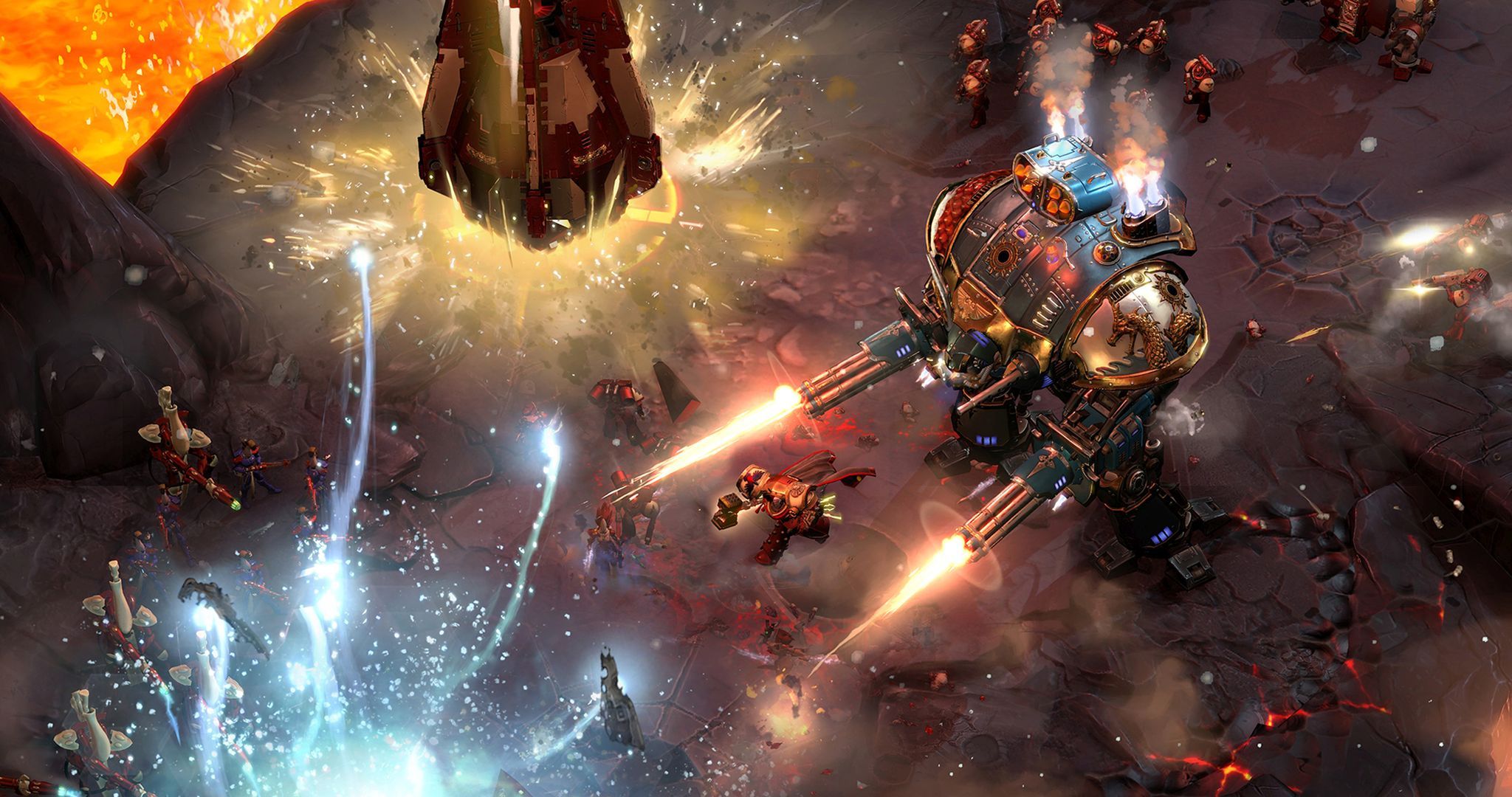 Warhammer 40000 battaglia sci-fi, 2048x1080 2K, iMac