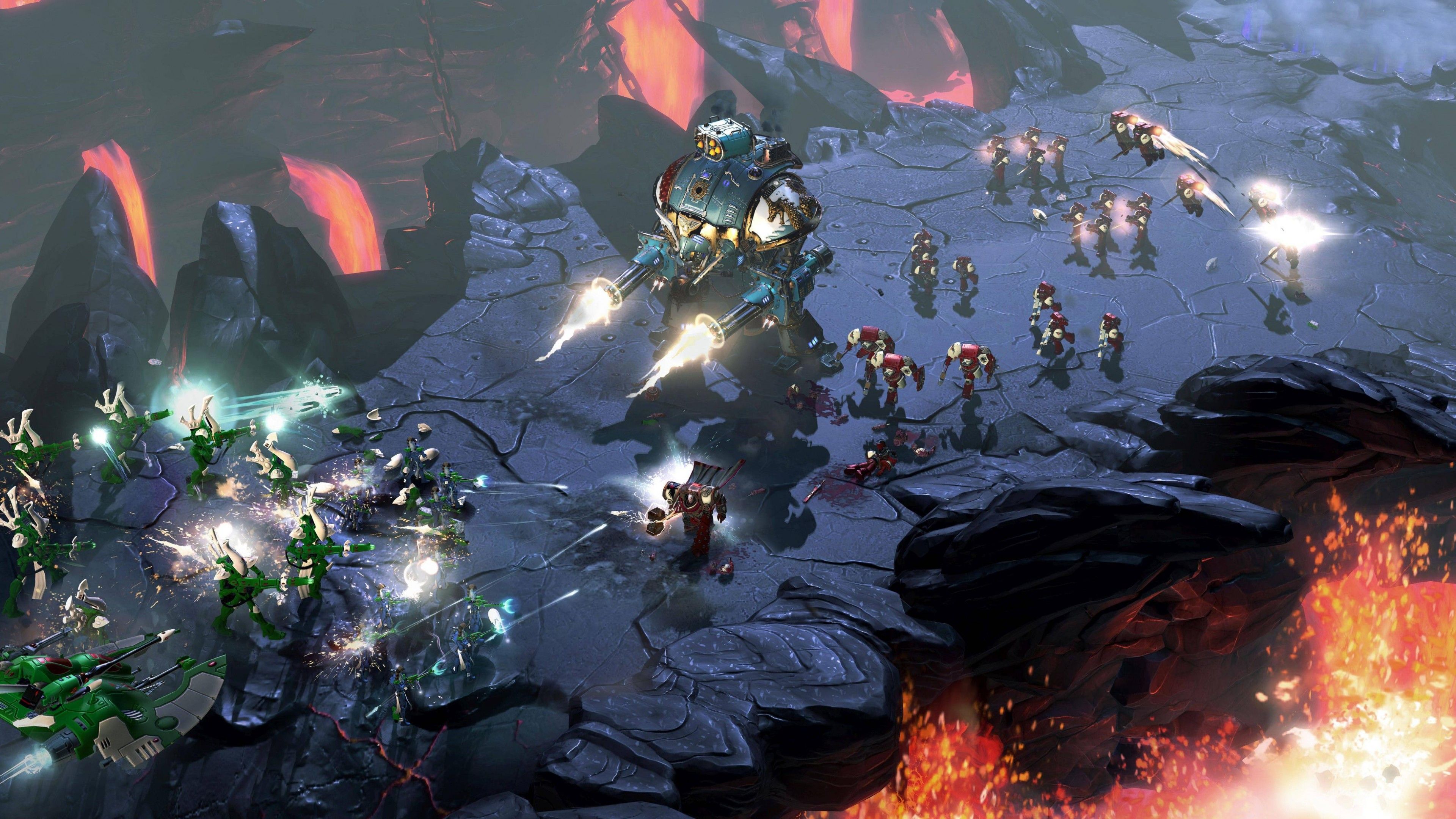 Dawn of War battaglia rocce, 3840x2160 4K, Desktop 4K