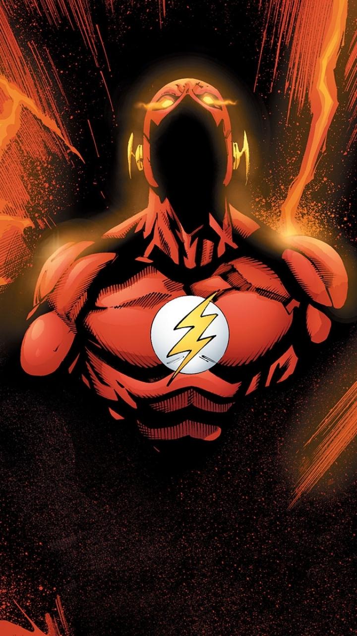Flash silhouette rosso fulmine, Barry Allen, 720x1280 Full HD Verticale, Smartphone