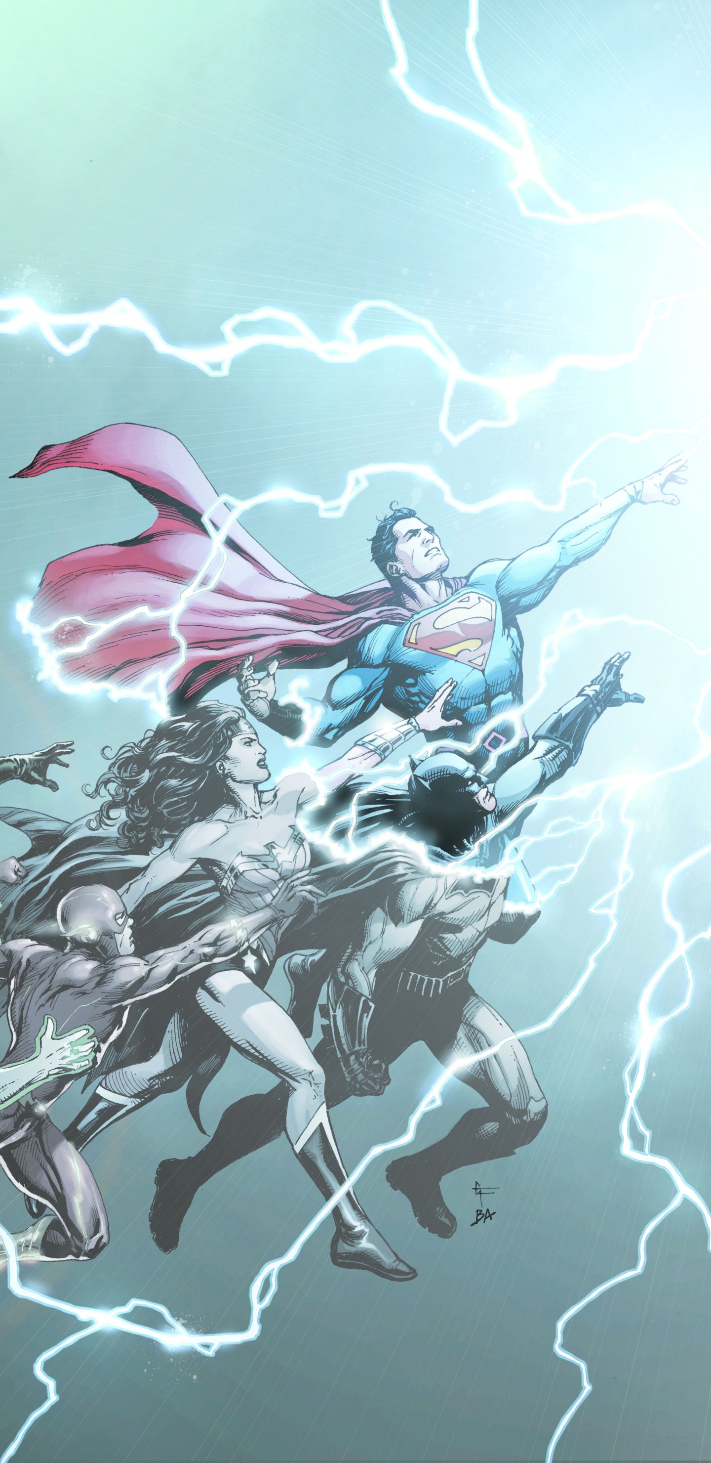 Superman con fulmini DC Comics, 1440x2960 Full HD Verticale, Samsung Galaxy