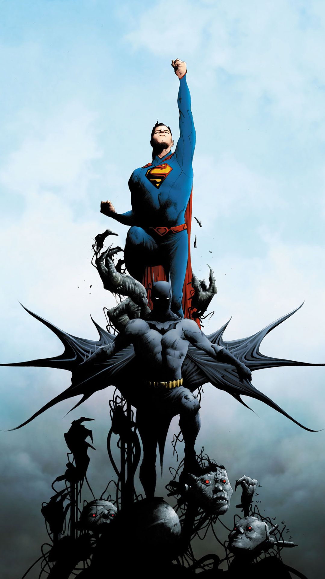 Superman su simbolo Batman, 1080x1920 Verticale, Telefono