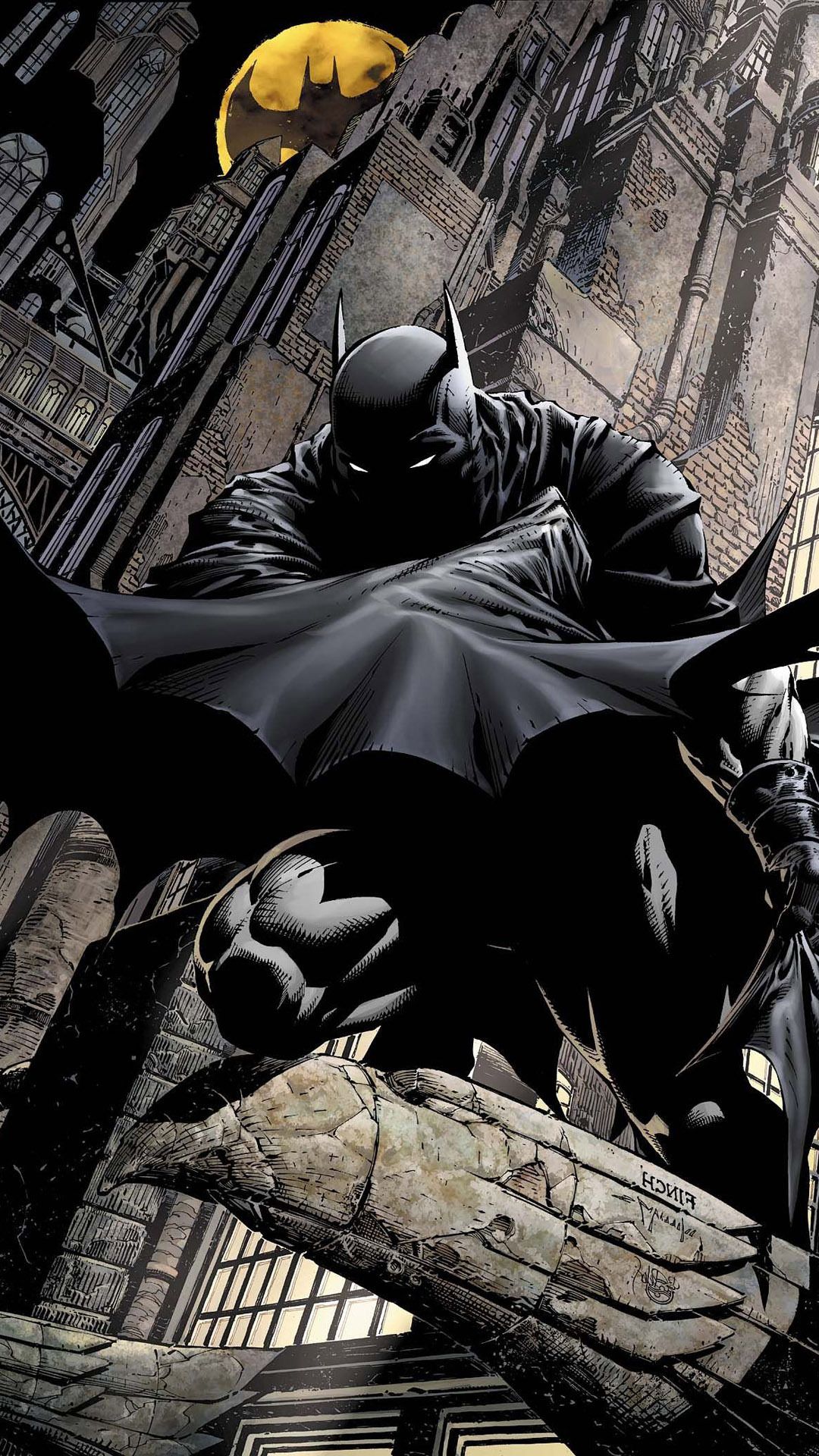 Batman su cornicione notturno, 1080x1920 Full HD Verticale, iPhone