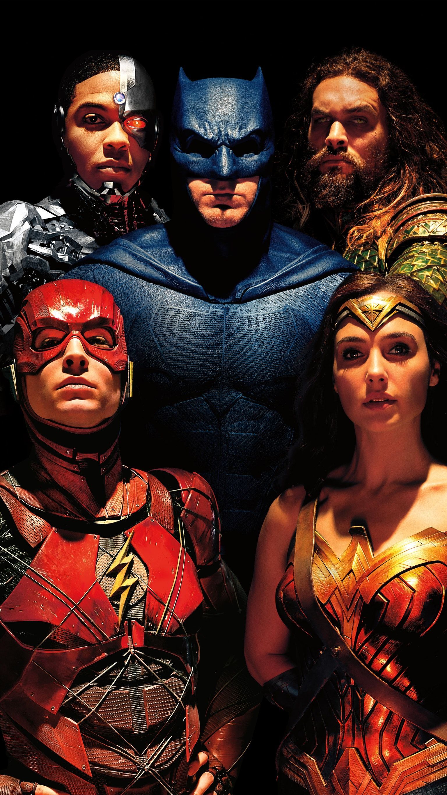 Justice League gruppo eroi, 1536x2732 Verticale, Telefono