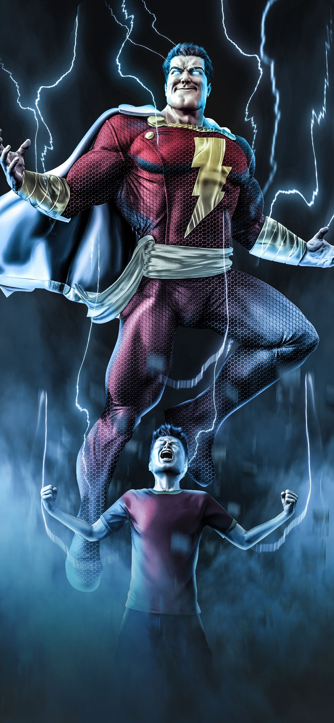 Shazam DC fulmini, 1125x2436 Verticale, iPhone