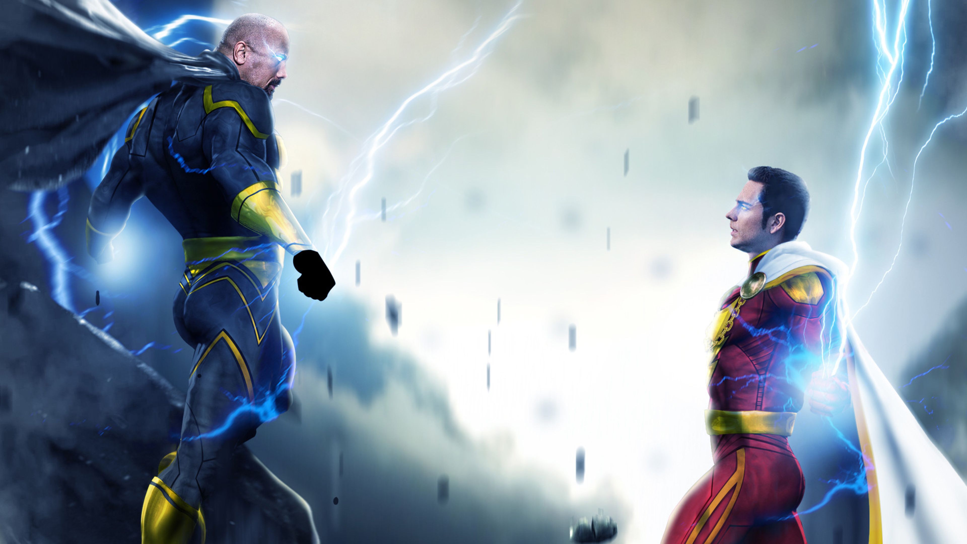 Black Adam e Shazam fulmini, 3840x2160 Ultra HD, PC