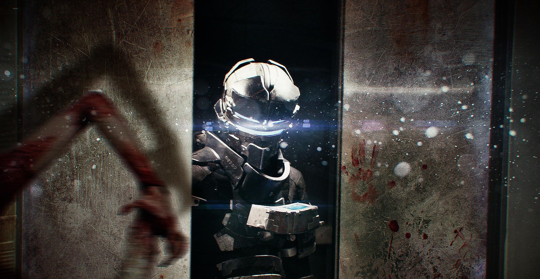 Dead Space 3 tuta spaziale sangue, 2048x1060 2K, iMac