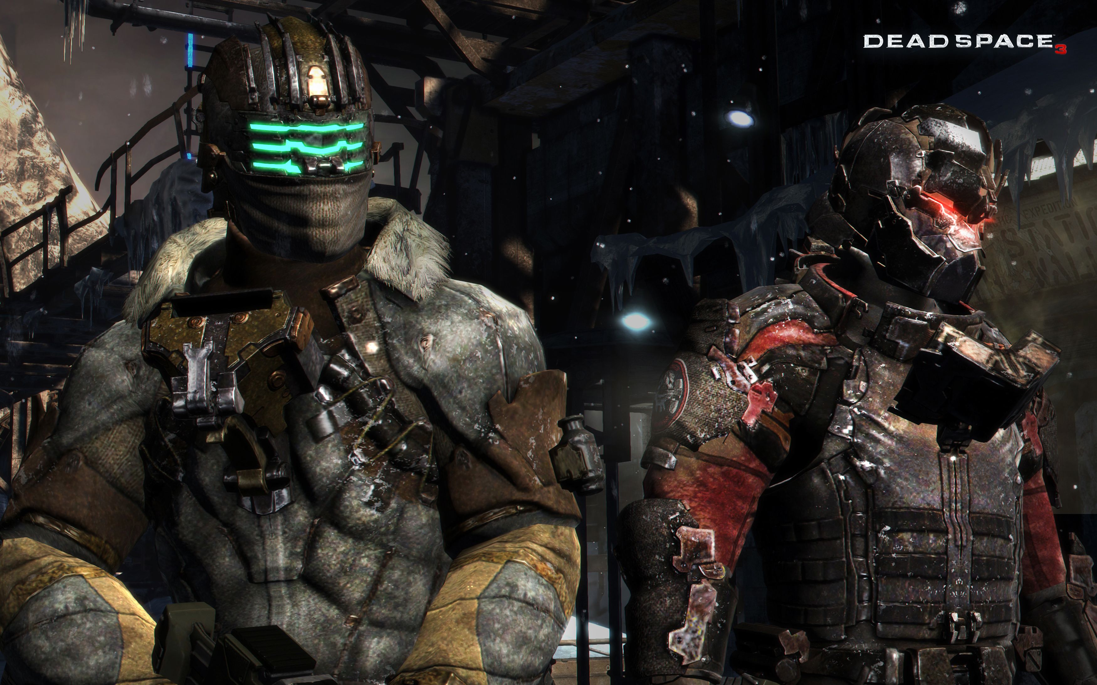 Isaac Clarke e John Carver, Dead Space 3, 3500x2188 WQXGA, Desktop