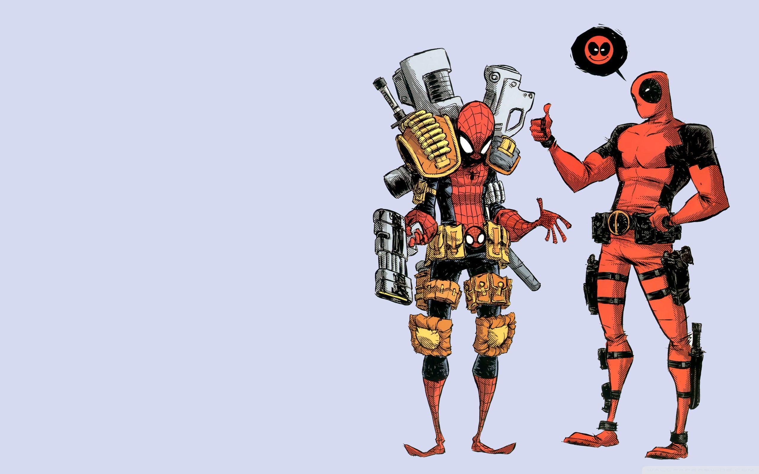 Deadpool animato con armi, 2560x1600 WQXGA, PC