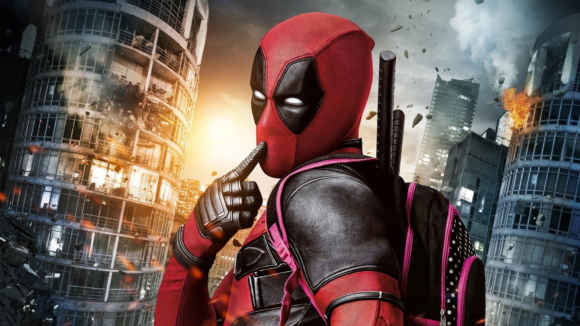 Deadpool città in fiamme, 1920x1080 Full HD 1080p, Laptop