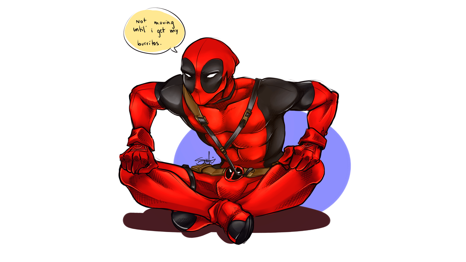 Deadpool con pistola in città, 1280x720 HD, Desktop