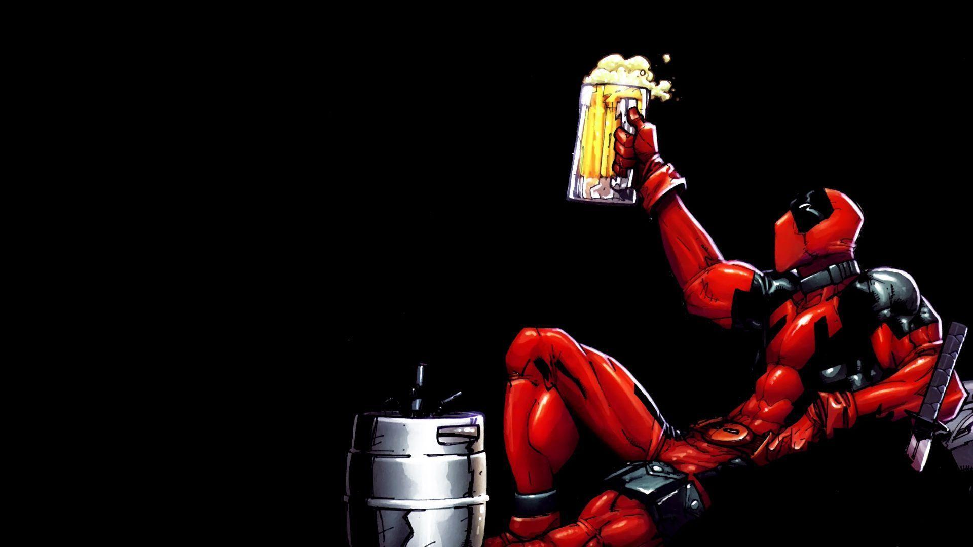 Deadpool cartone animato sfondo nero, 1680x1050 HD Ready, Laptop