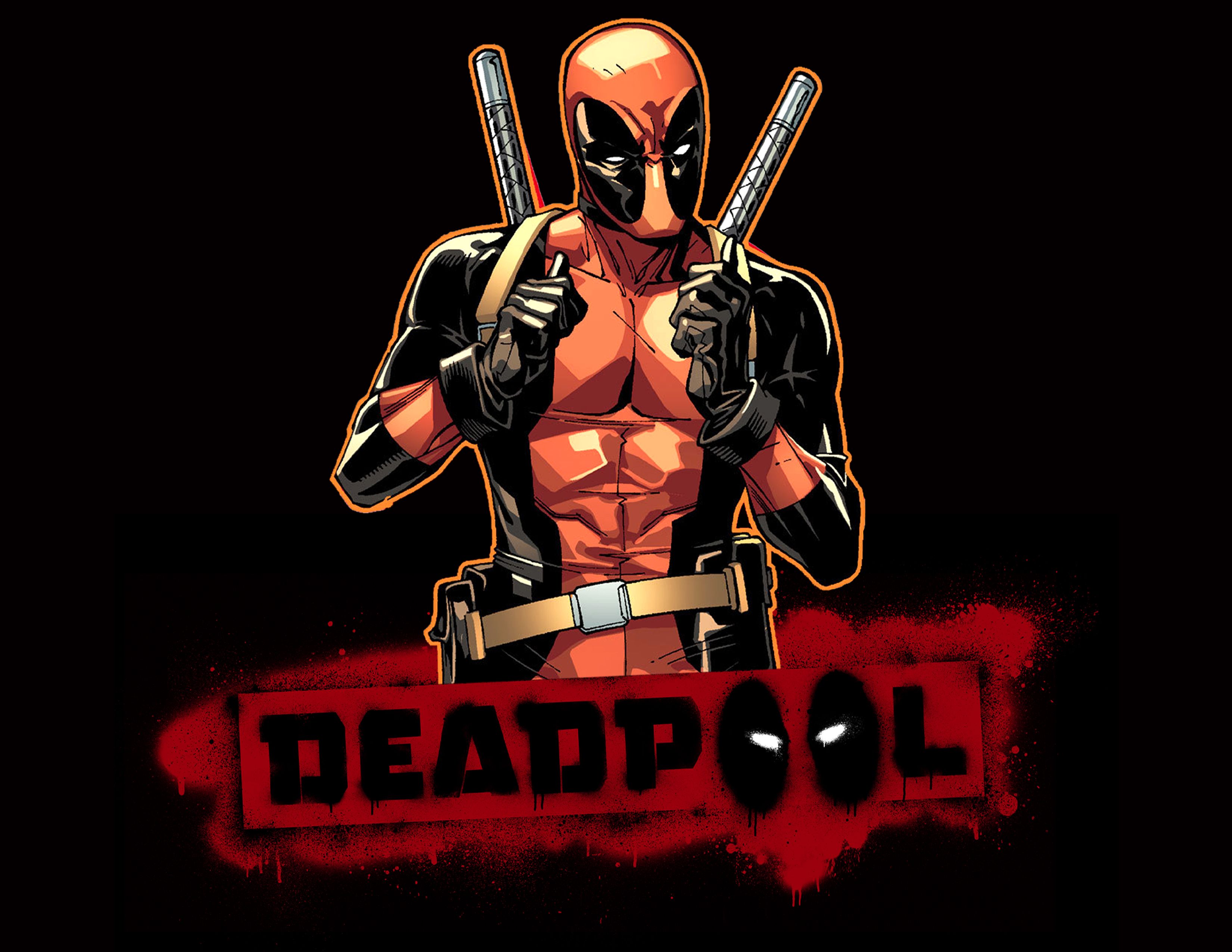 Deadpool armato sfondo rosso, 1920x1080 Full HD 1080p, Desktop