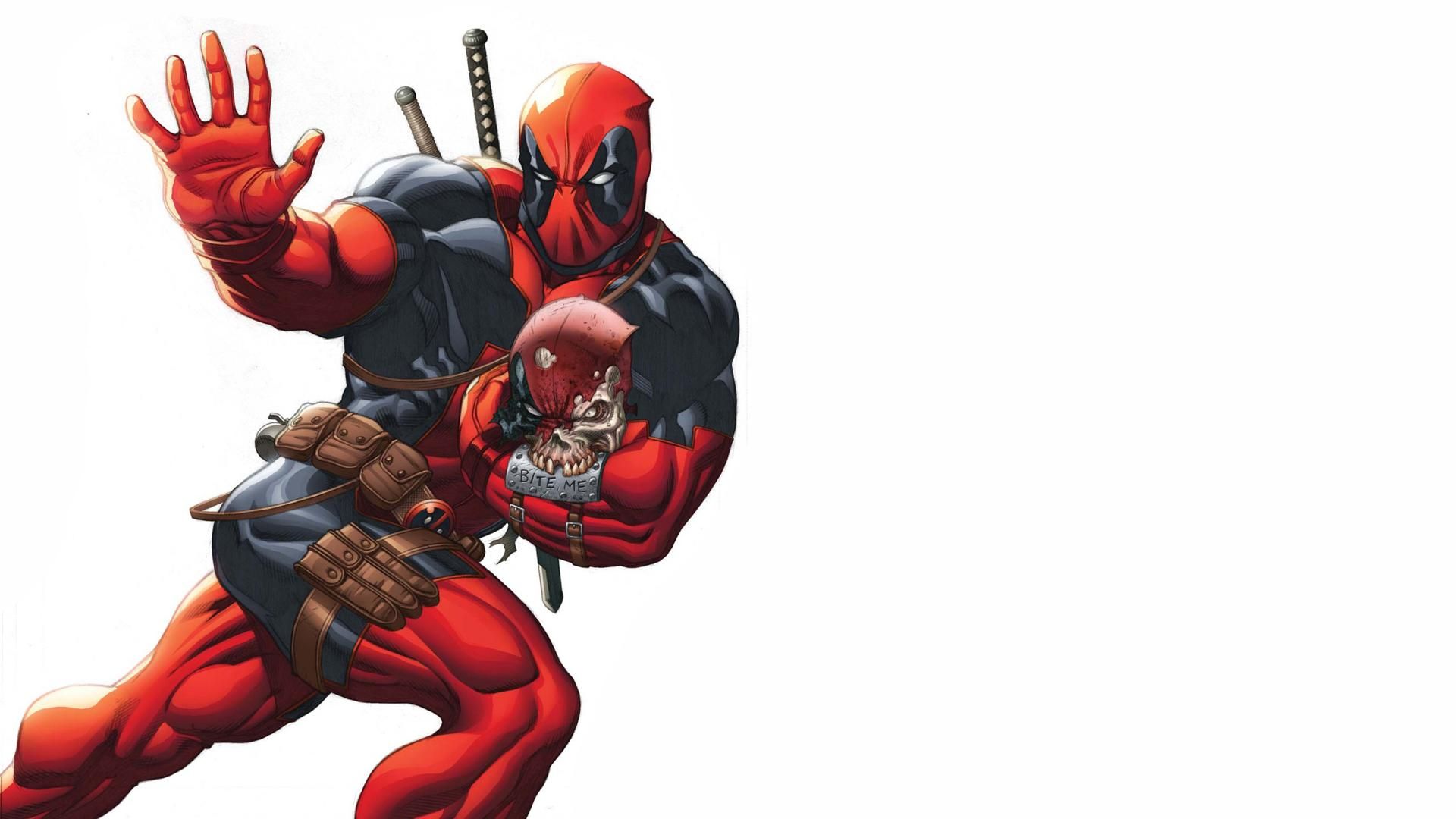 Deadpool con katane, sfondo nero, 3300x2550 WQXGA, Laptop