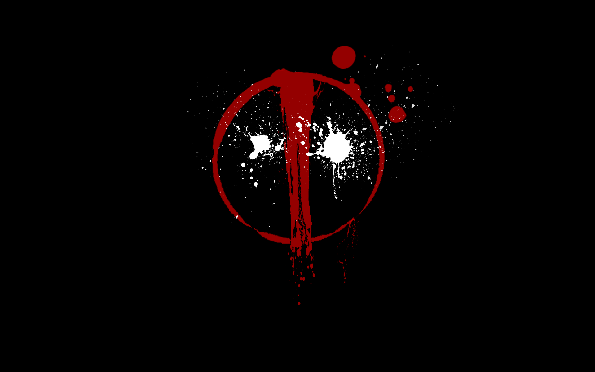 Logo Deadpool rosso nero, Marvel, 1920x1200 WUXGA, Desktop