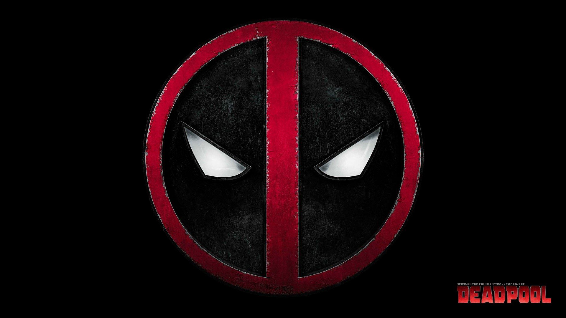Logo Deadpool nero rosso, 1920x1080 1080p, PC